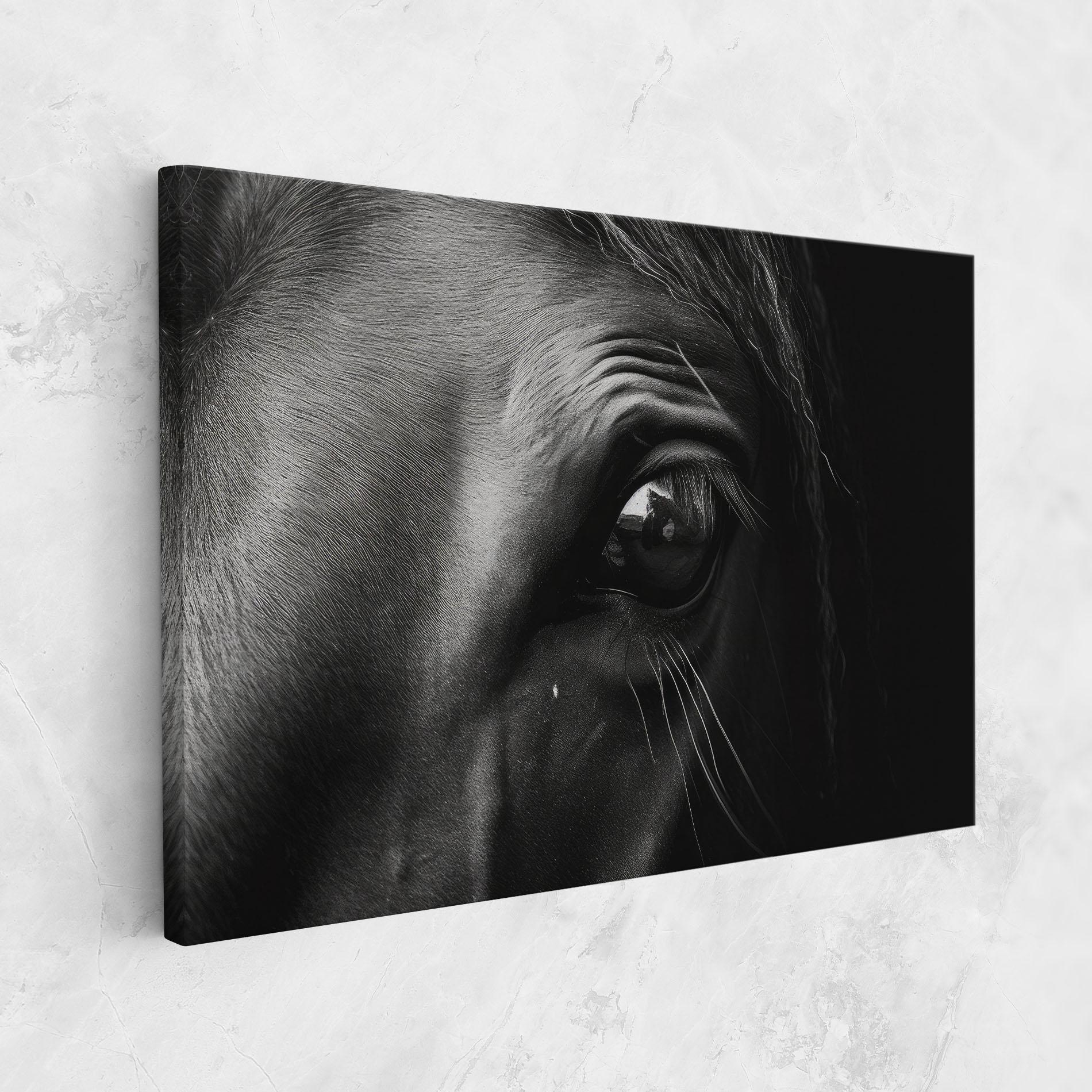 Vászonkép Black Horse Eye mockup 1