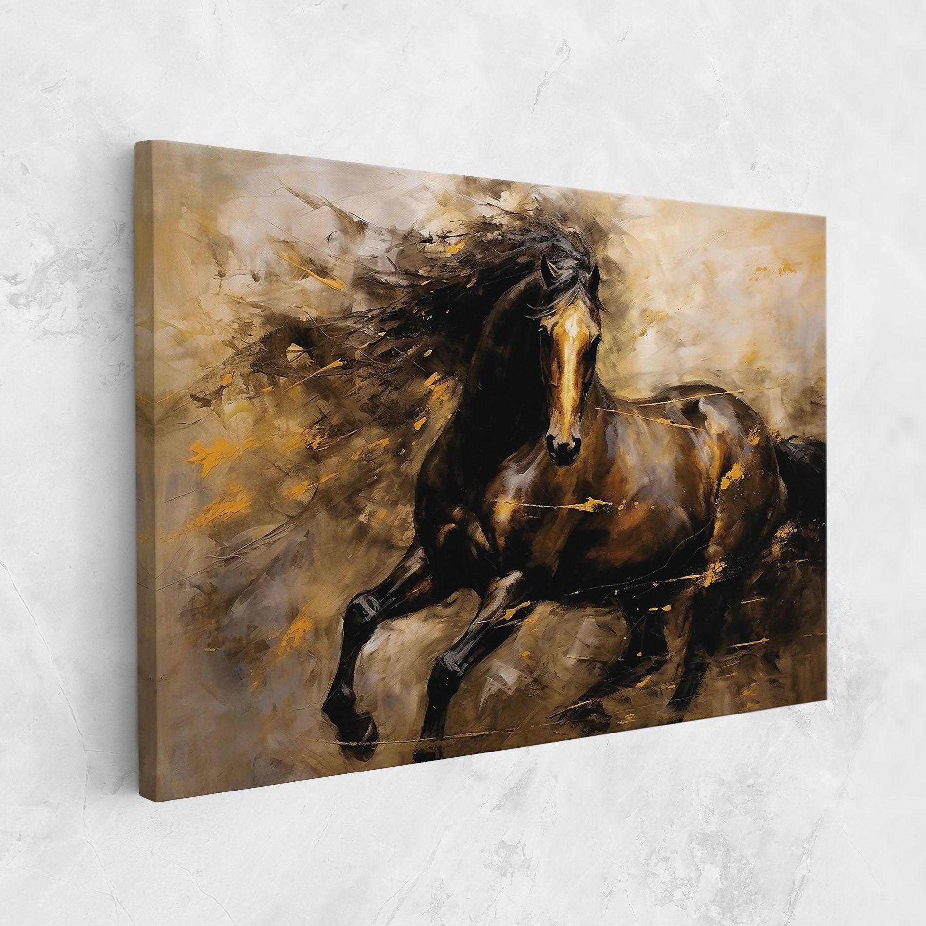 Vászonkép Gold Brown Horse mockup 1