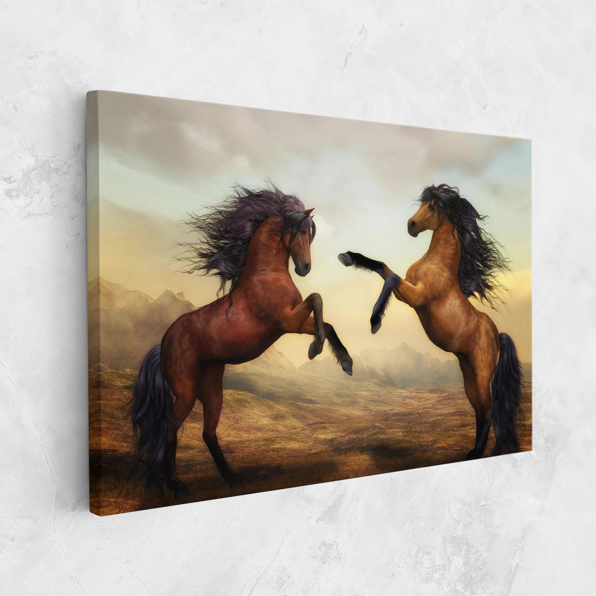 Vászonkép Two Horses mockup 1