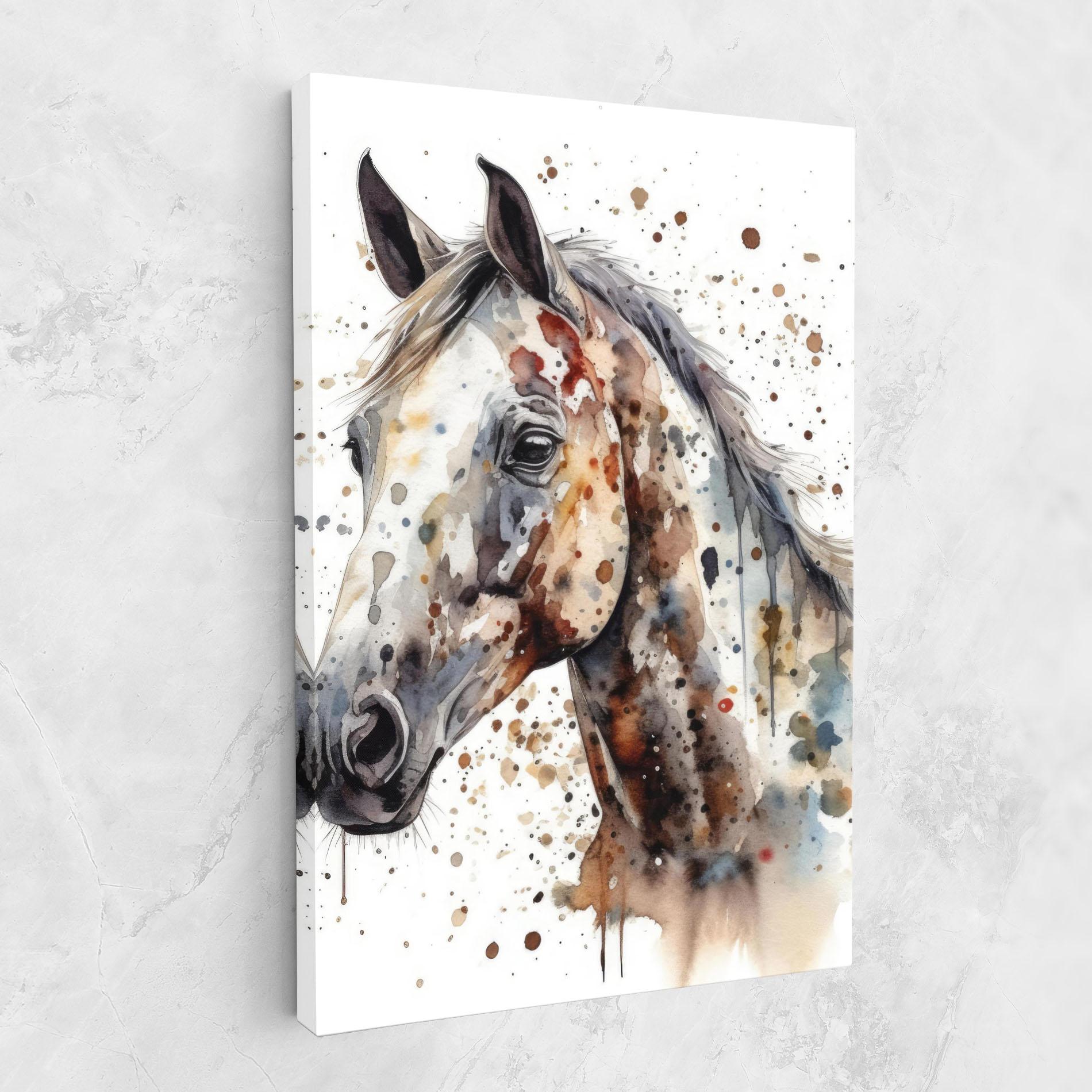 Vászonkép Watercolor Horse mockup 1