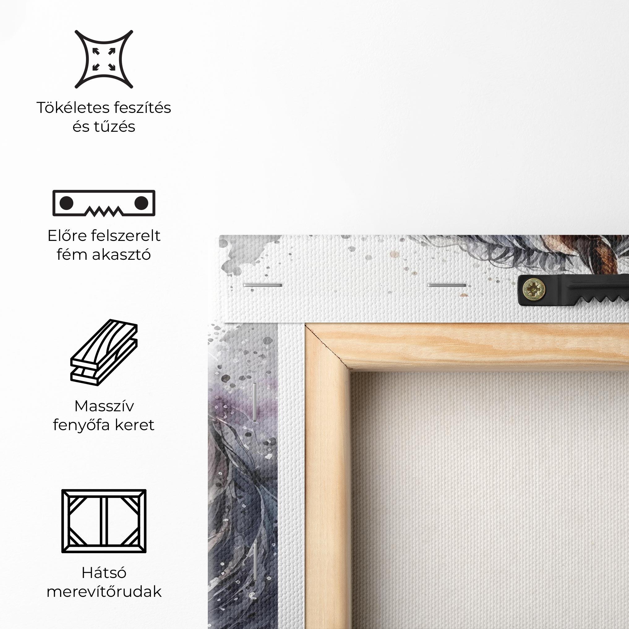 Vászonkép Black Brown Horse Painting mockup 5