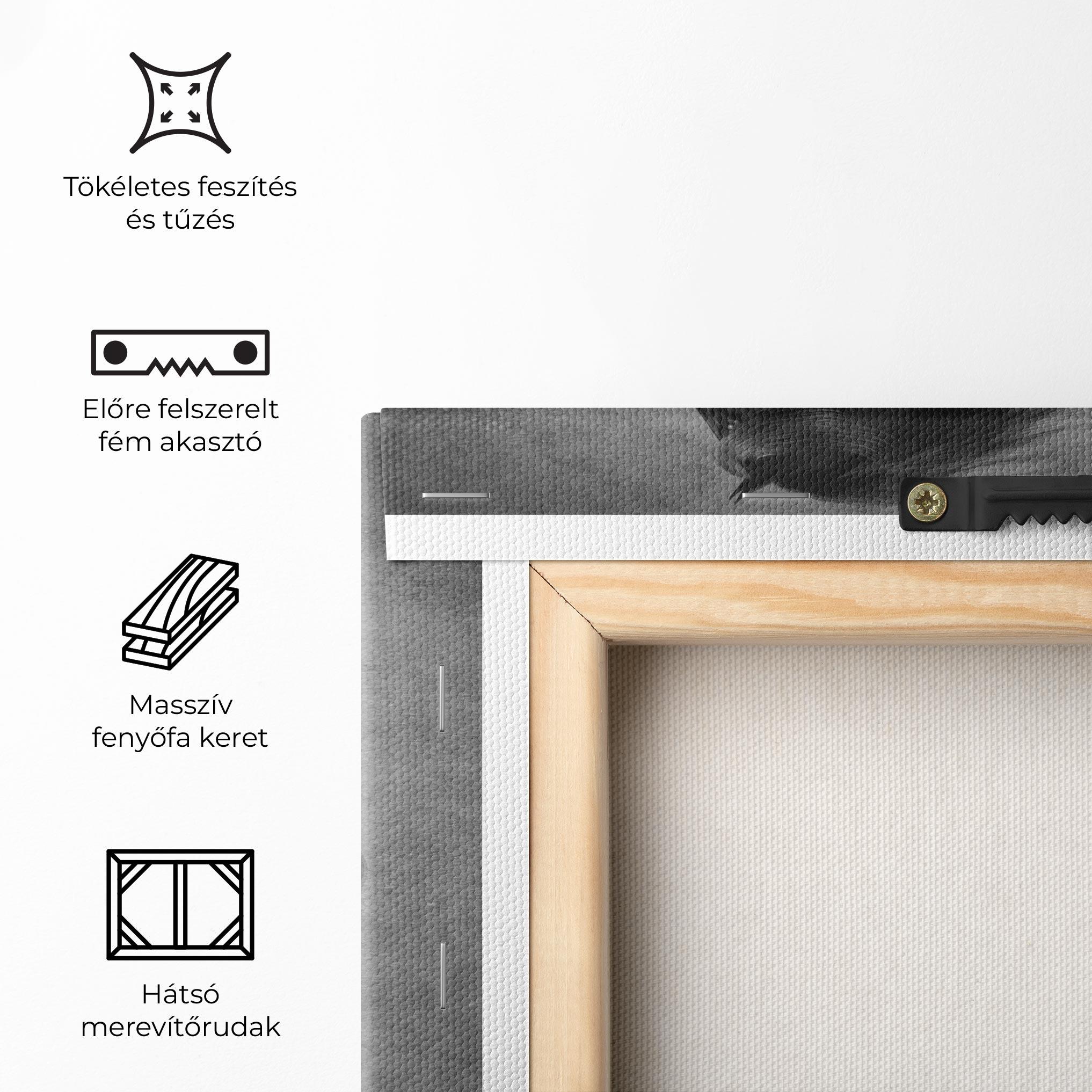 Vászonkép Black Horse Jumping mockup 5