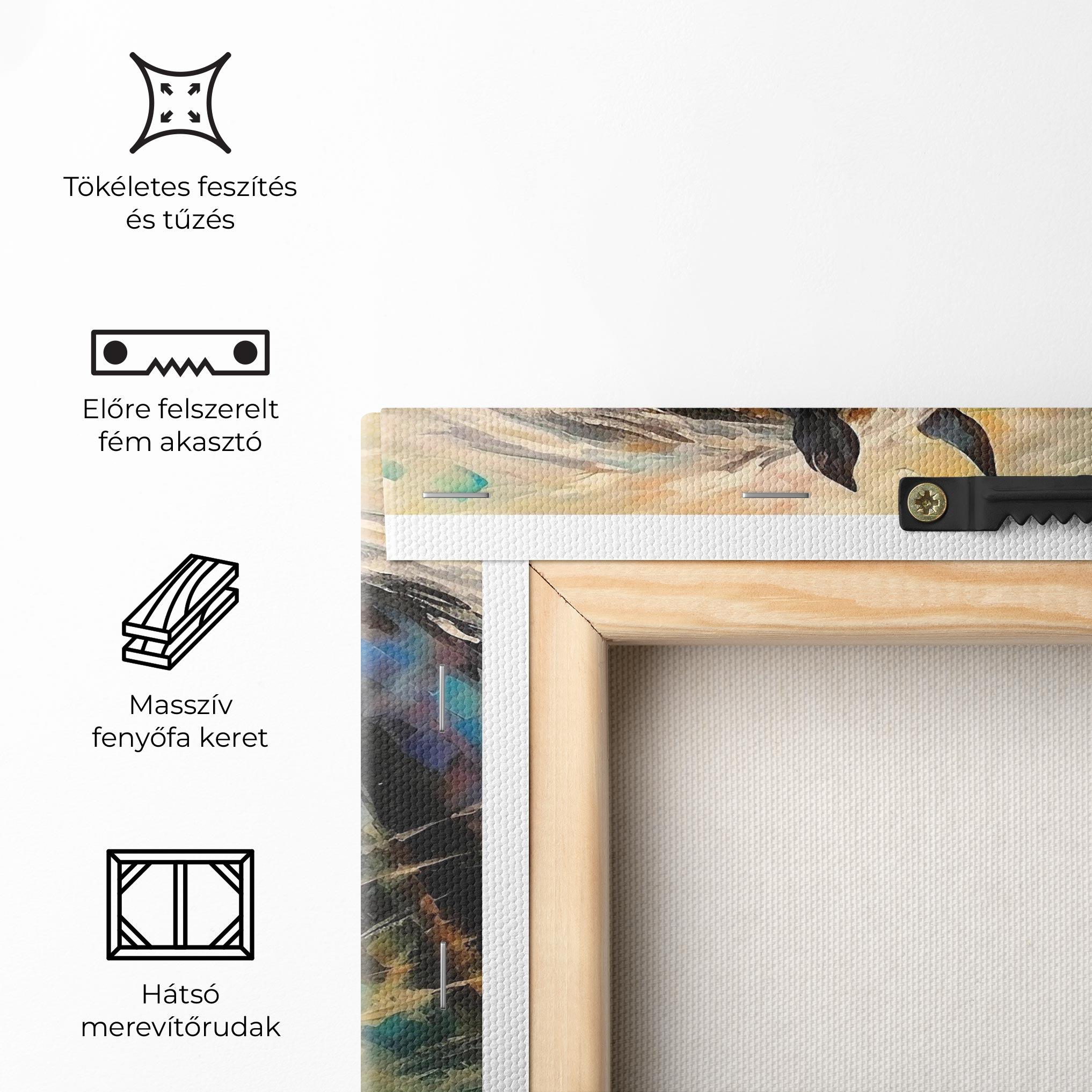 Vászonkép Brown Black Horses mockup 5