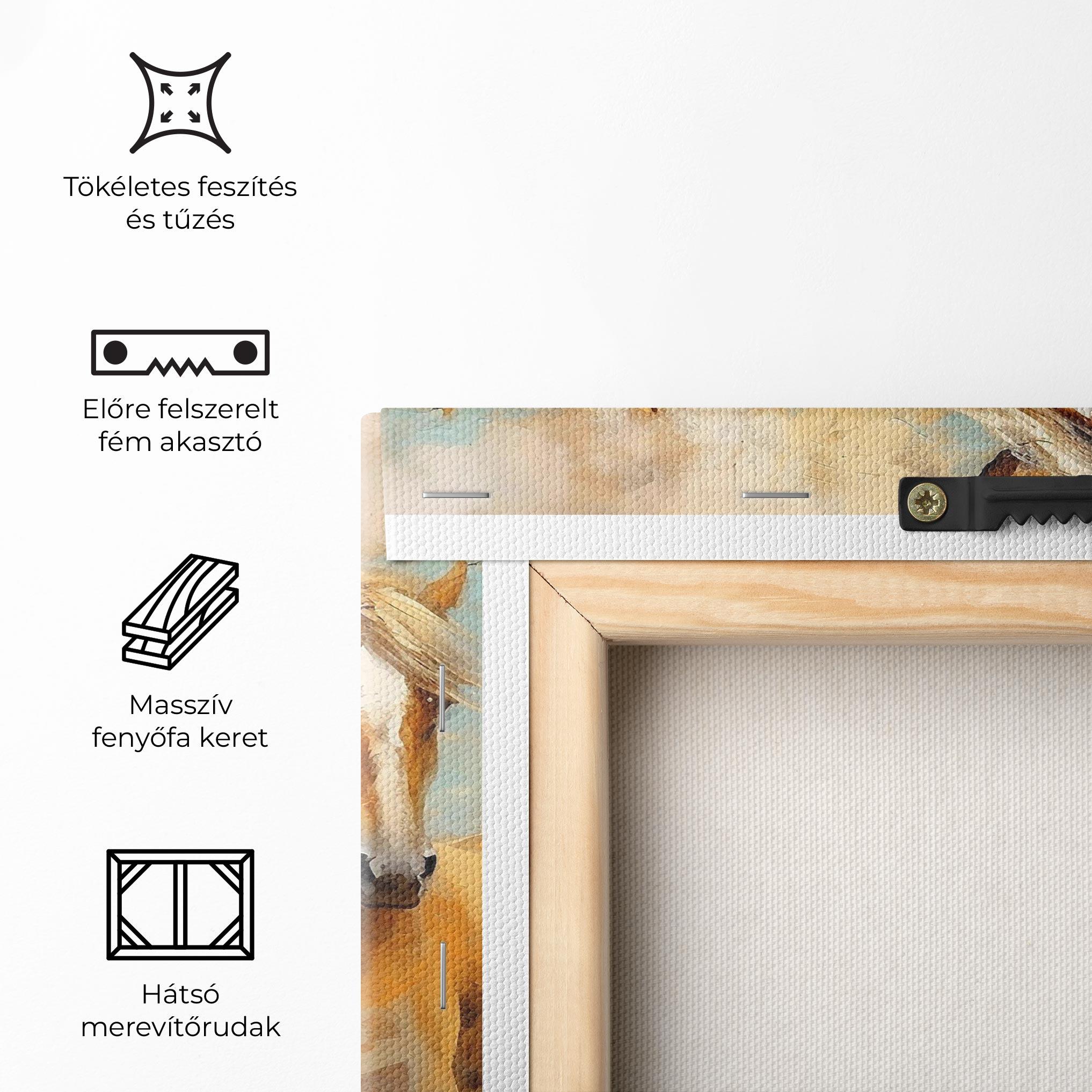 Vászonkép Brown Horses Staying mockup 5