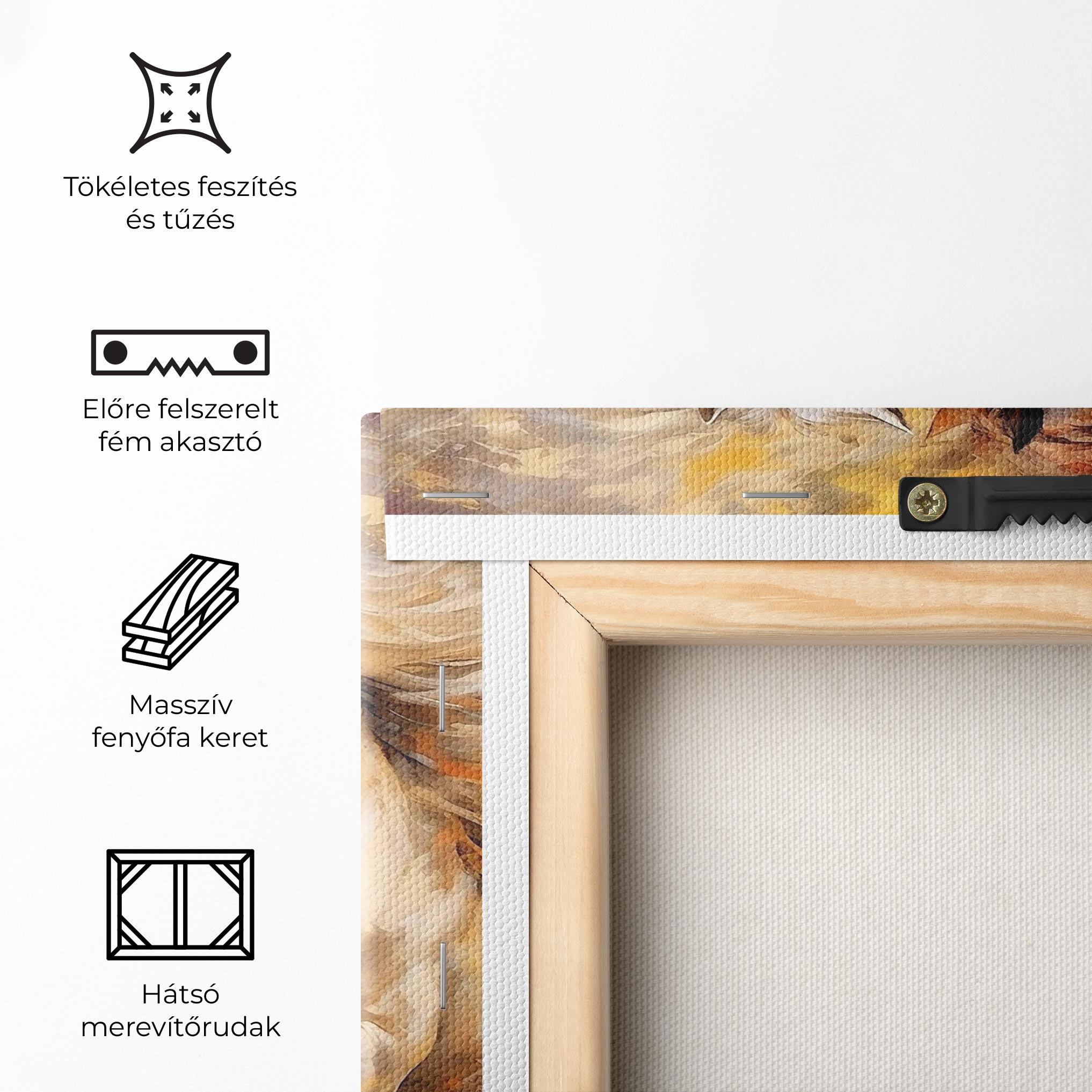 Vászonkép Brown White Horses mockup 5