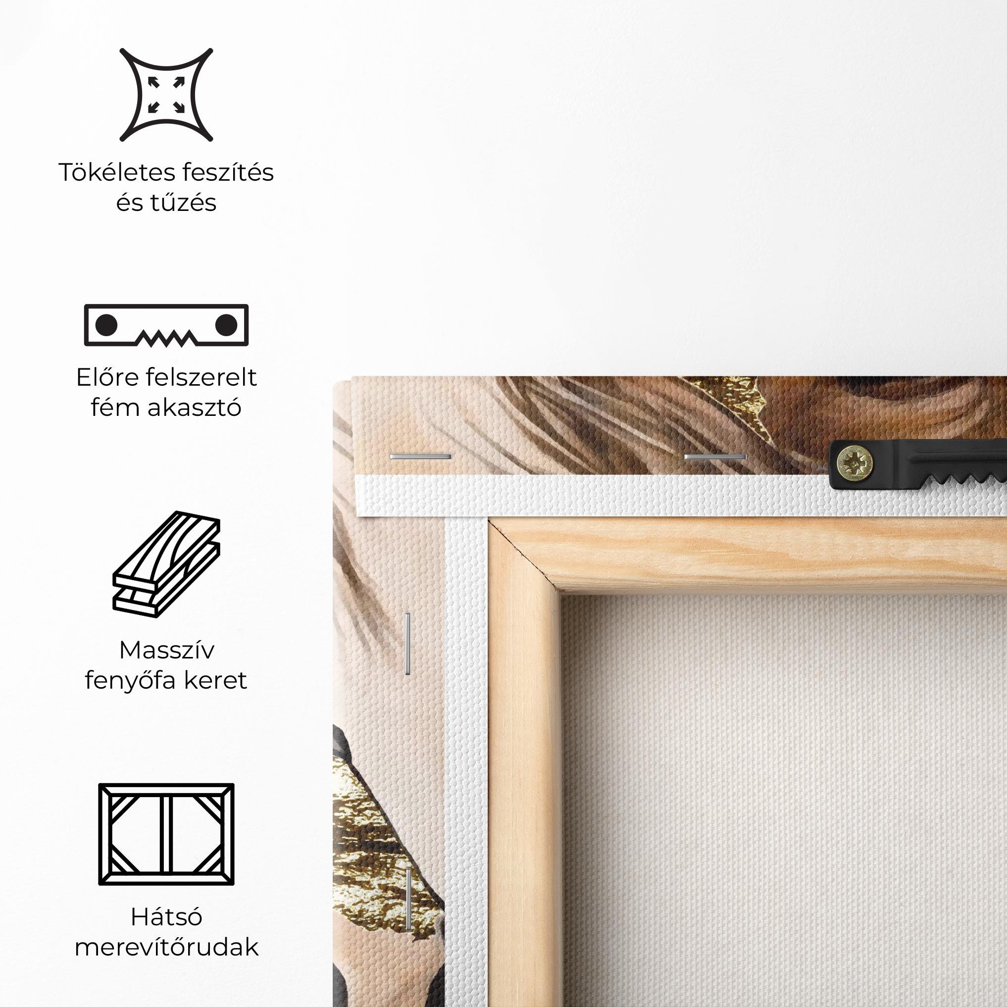 Vászonkép Gold Horse Painting mockup 5