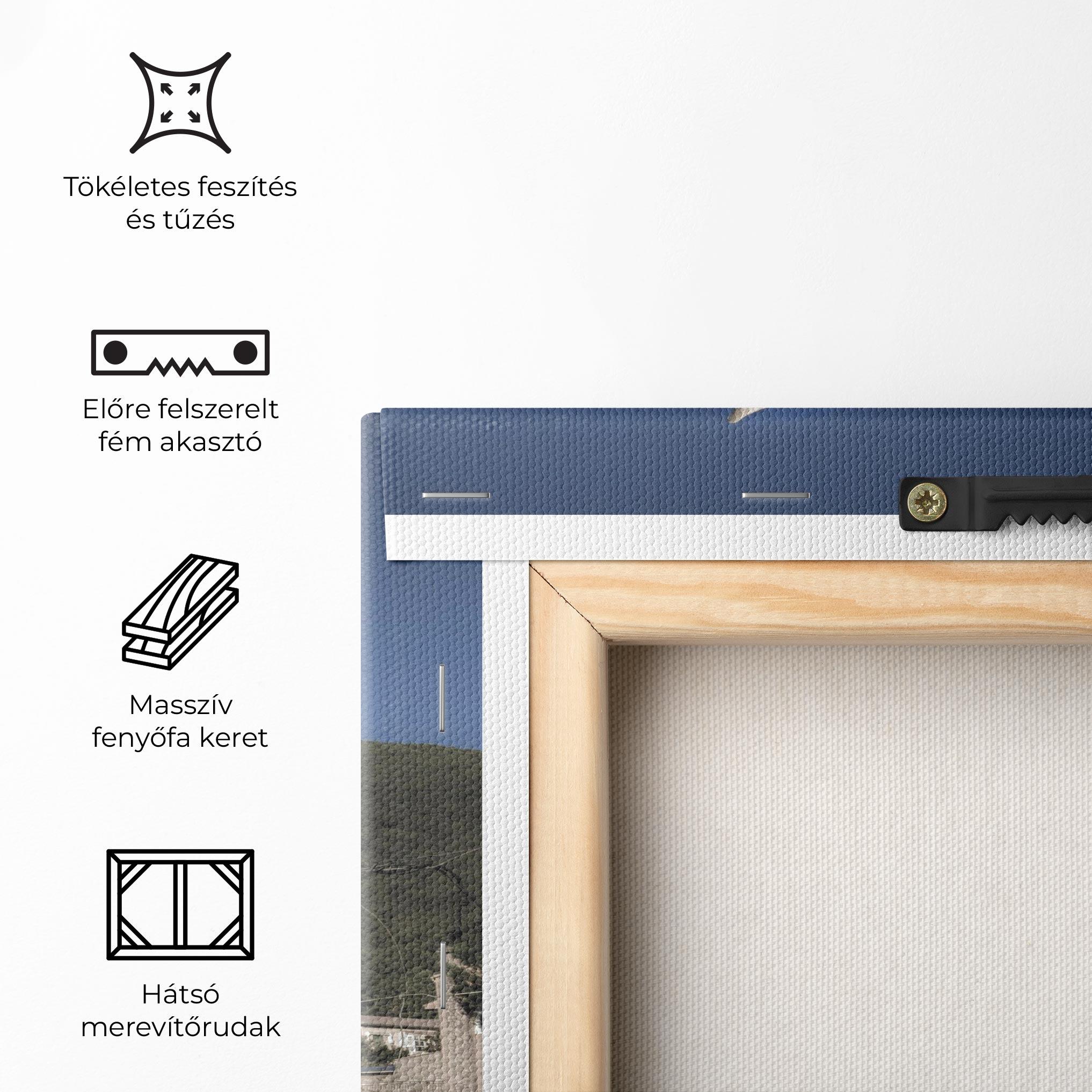 Vászonkép White Grey Horse mockup 5