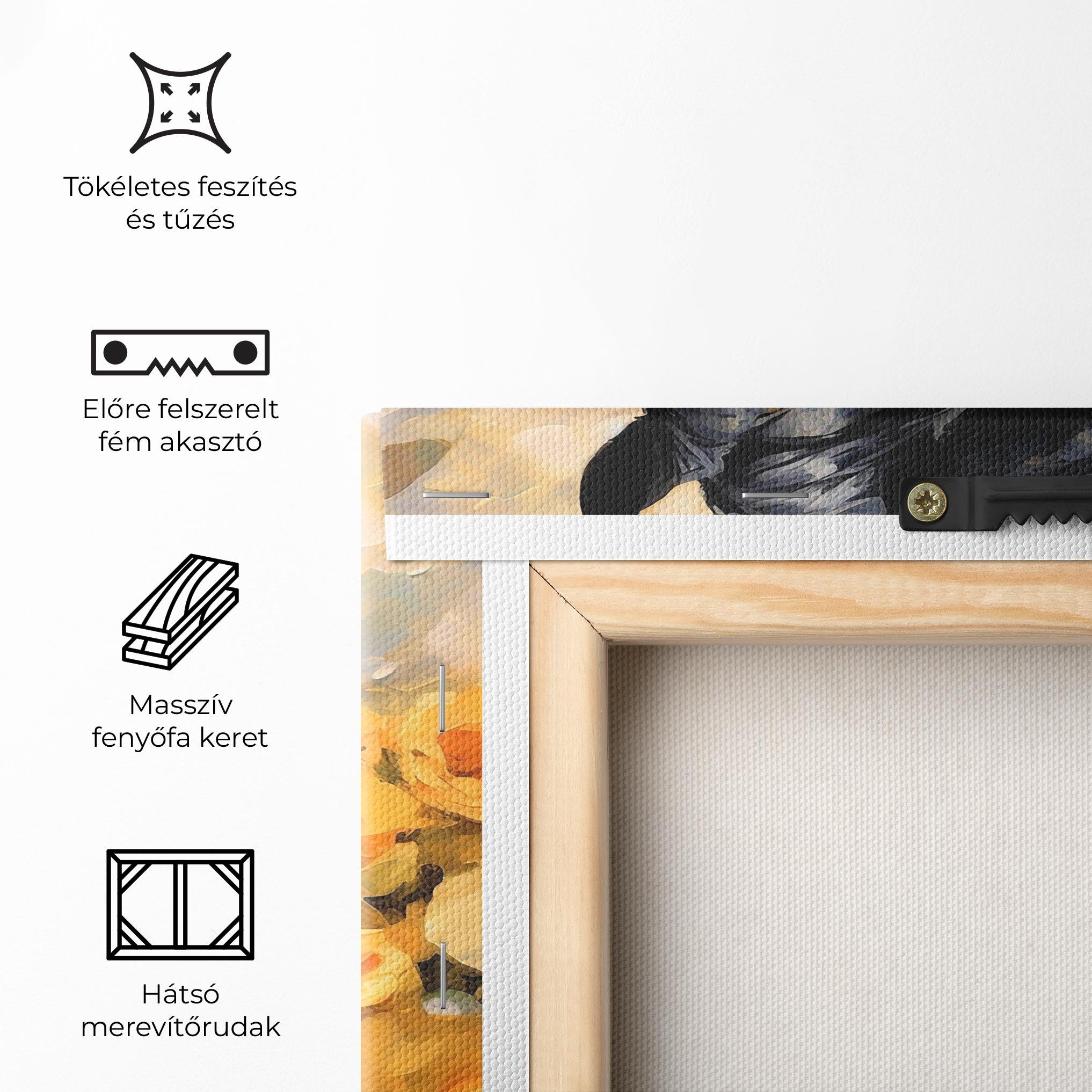 Vászonkép Yellow Roses Horse mockup 5