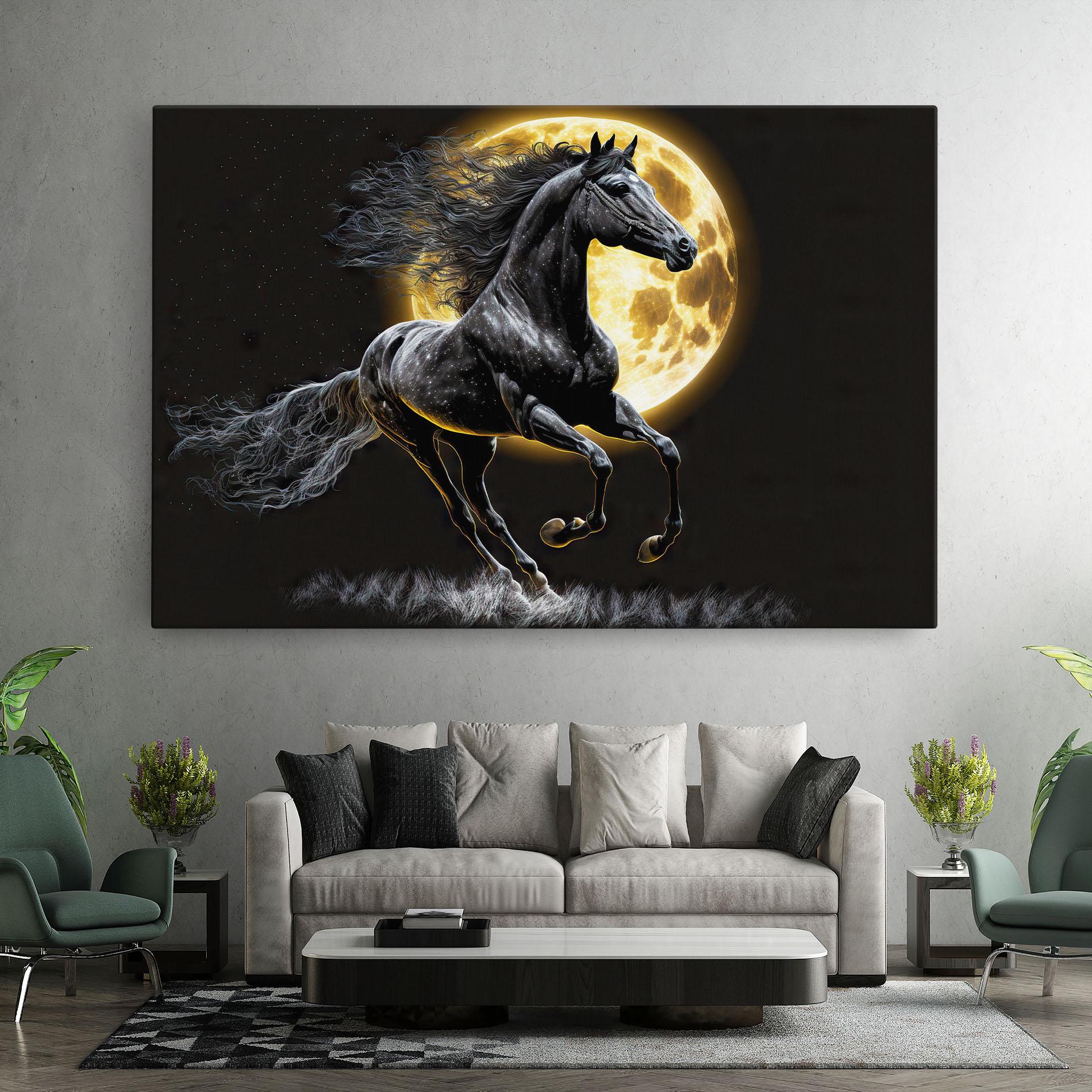 Vászonkép Gold Moon Horse mockup 7