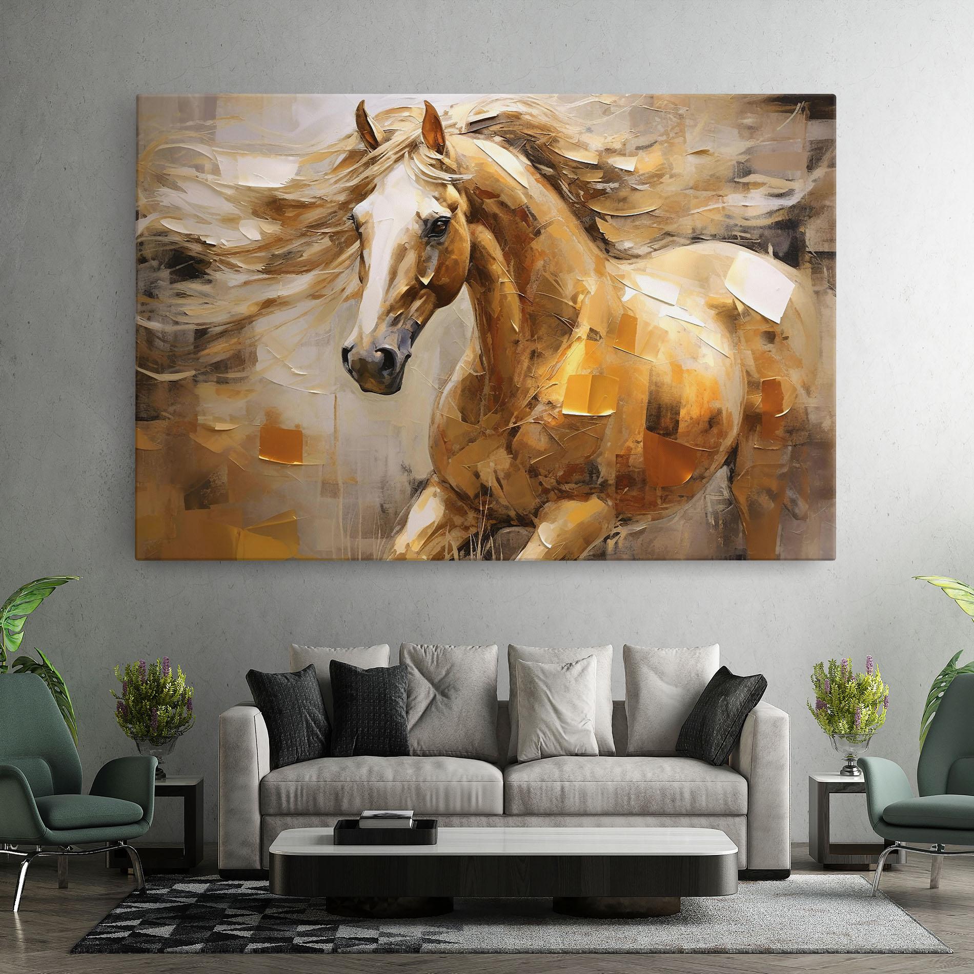 Vászonkép Light Brown Horse mockup 7