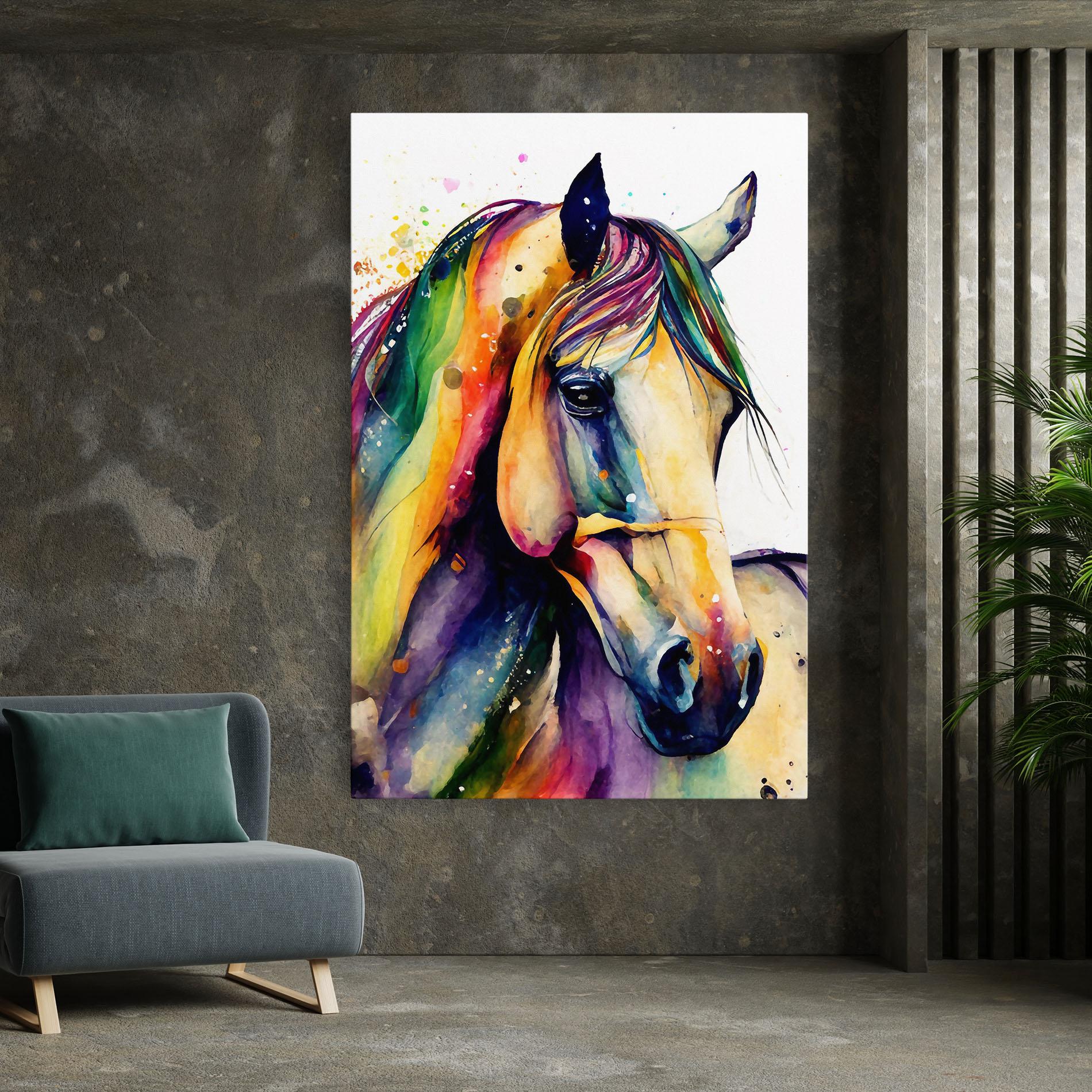 Vászonkép Colorful Horse mockup 7
