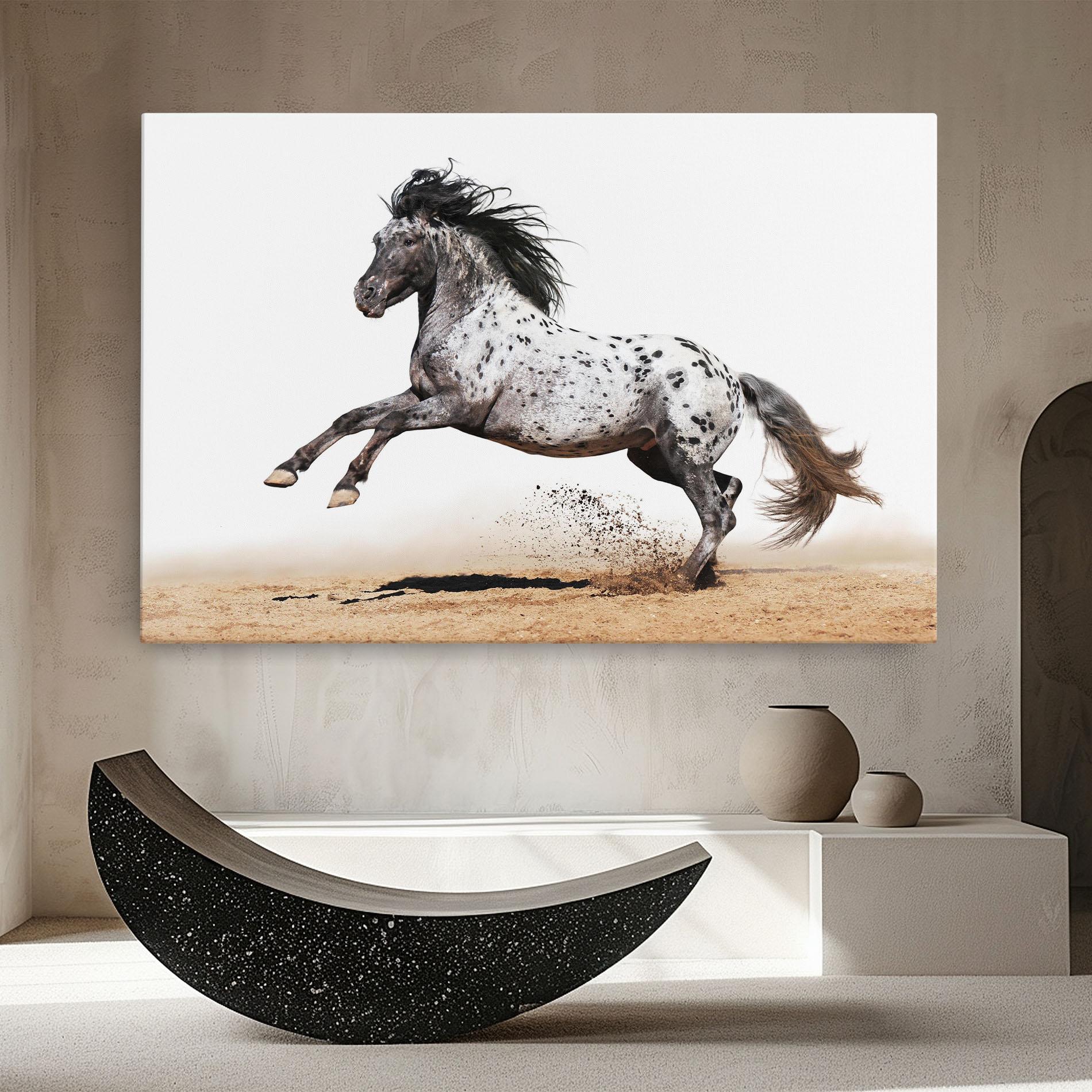 Vászonkép Appaloosa Horse Running mockup 8