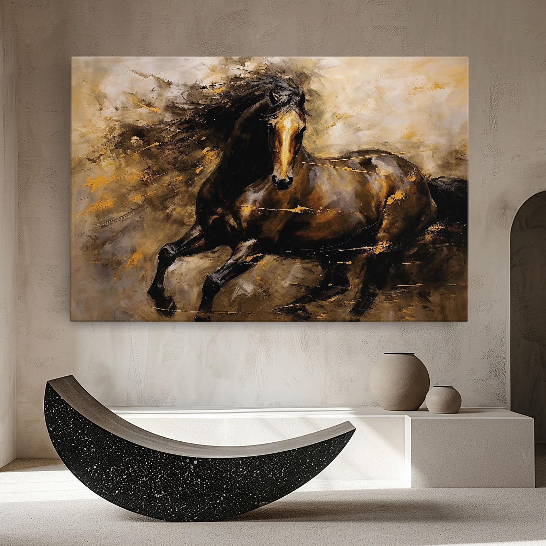 Vászonkép Gold Brown Horse mockup 8
