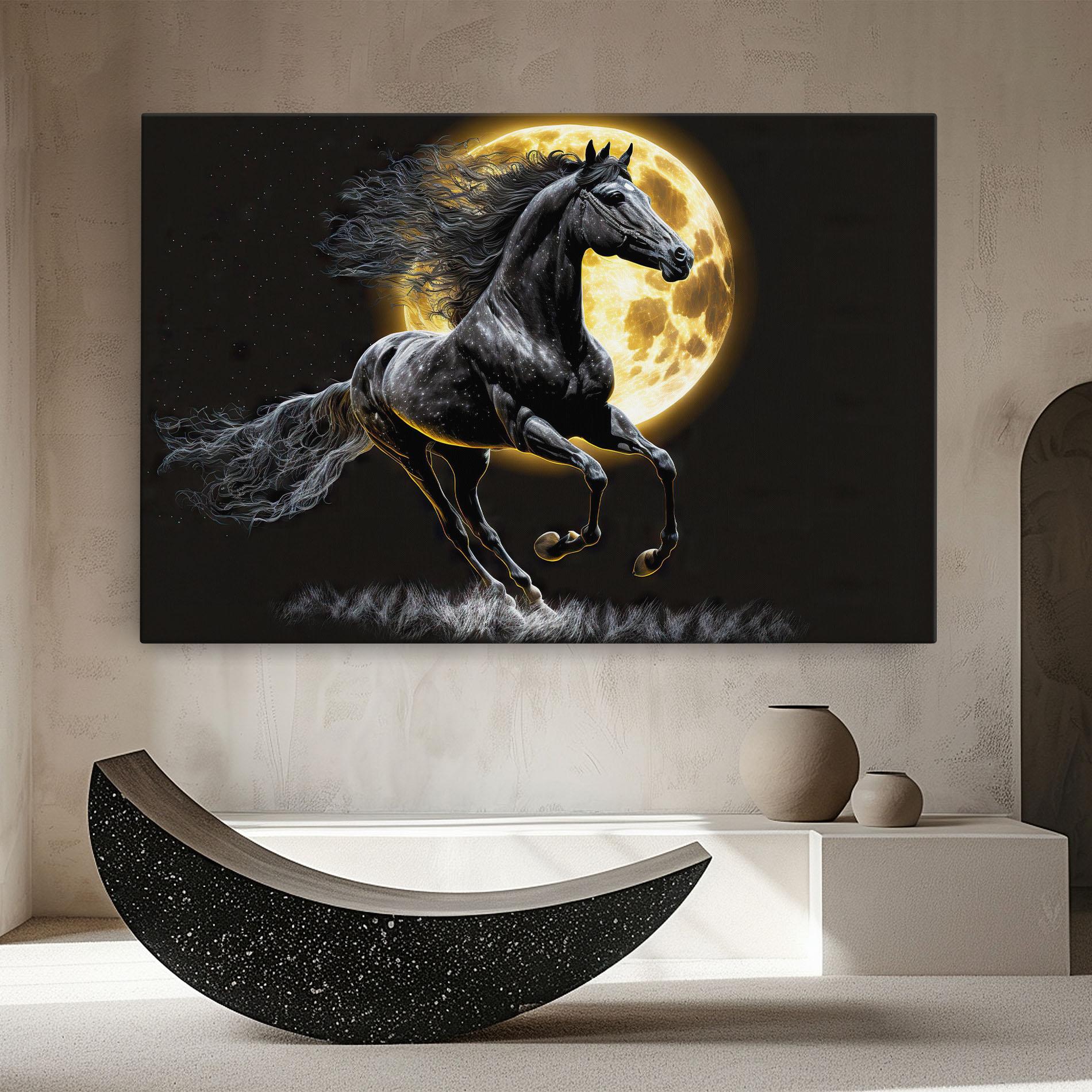 Vászonkép Gold Moon Horse mockup 8