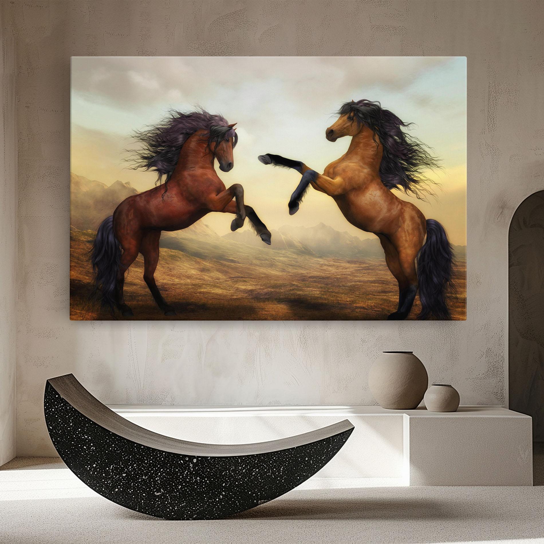 Vászonkép Two Horses mockup 8