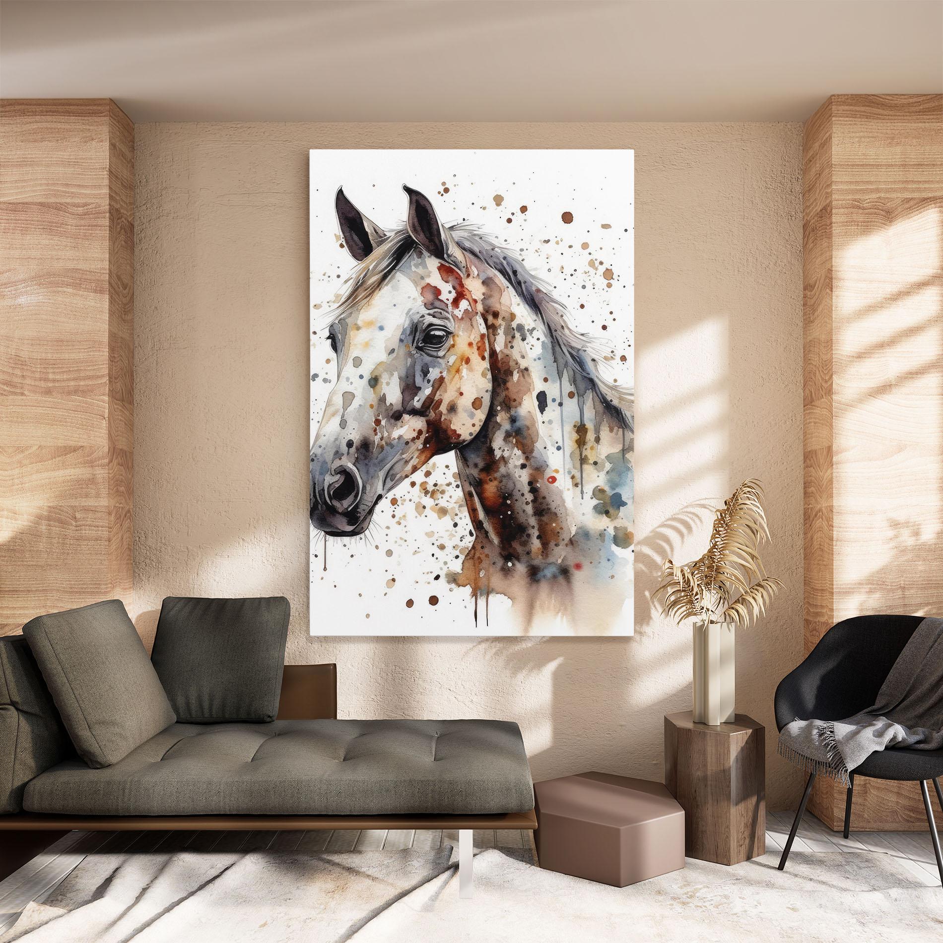 Vászonkép Watercolor Horse mockup 8