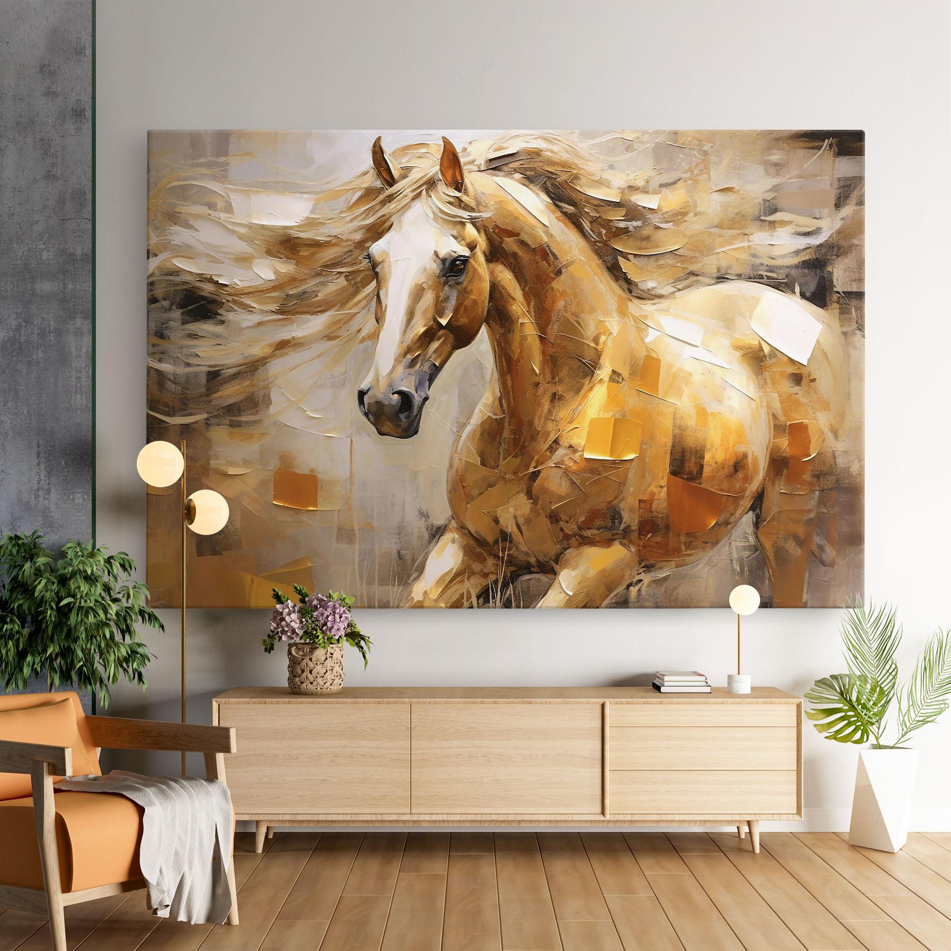 Vászonkép Light Brown Horse mockup 9