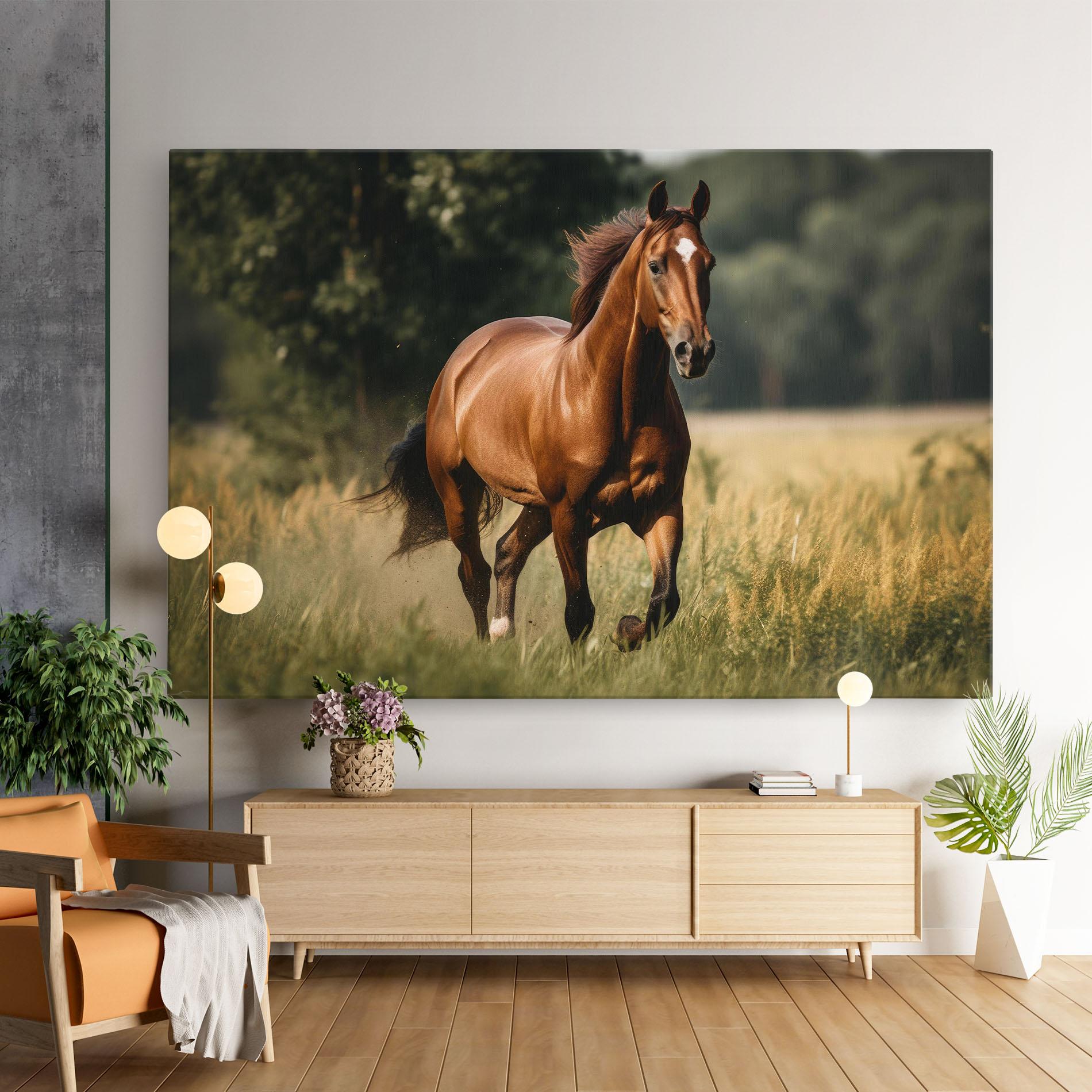Vászonkép Wild Horse Running mockup 9