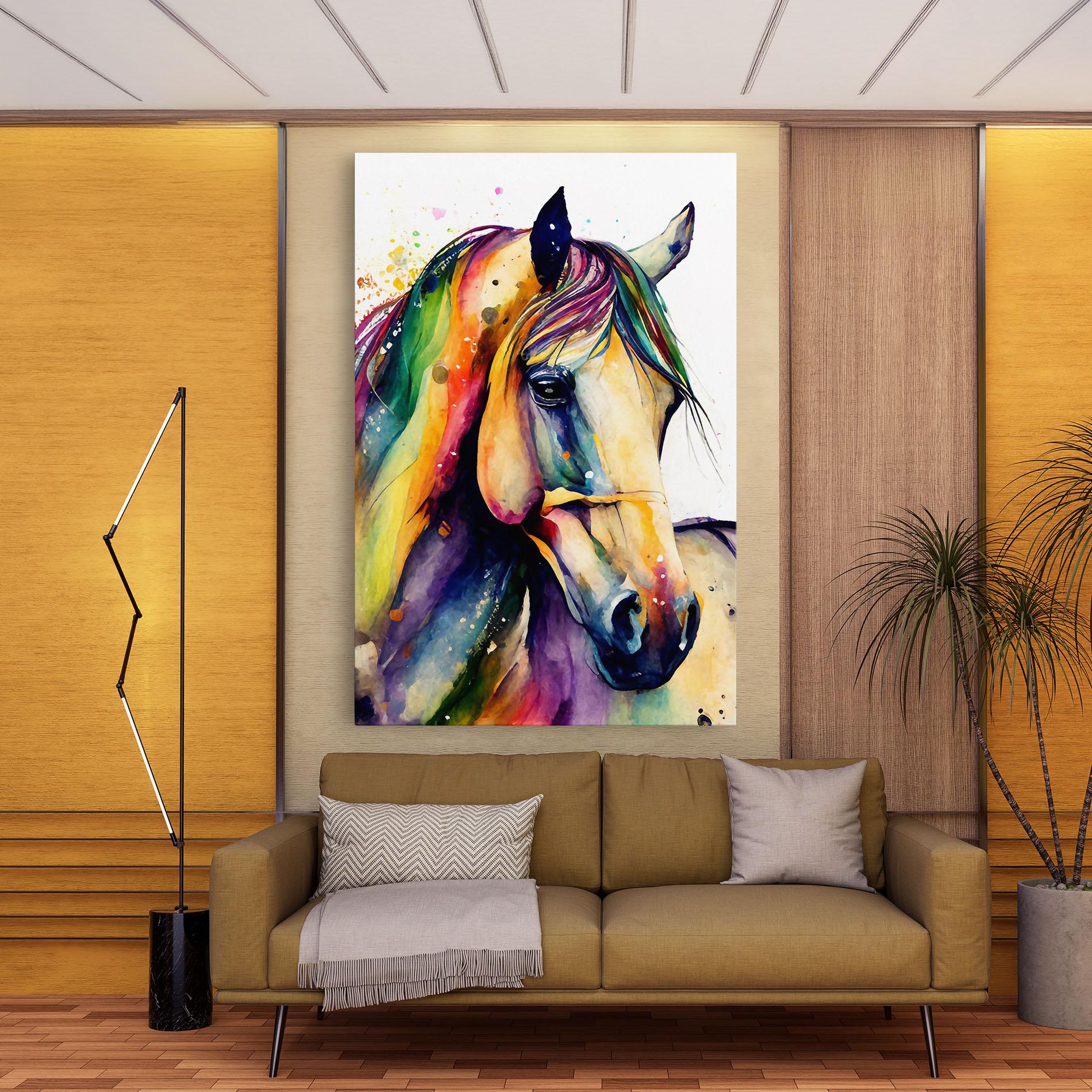 Vászonkép Colorful Horse mockup 9