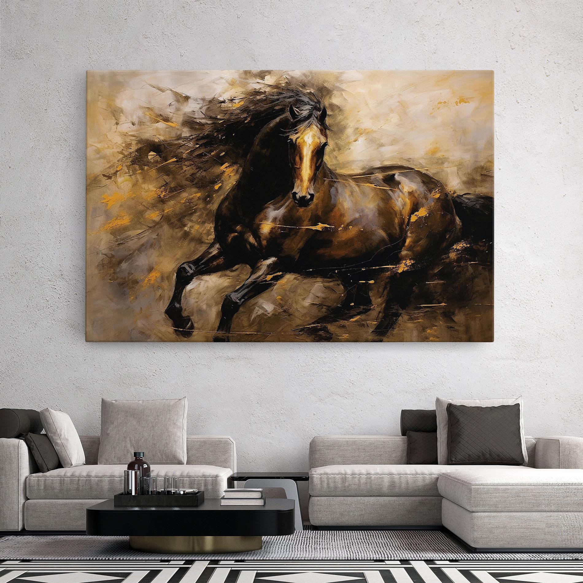 Vászonkép Gold Brown Horse mockup 2