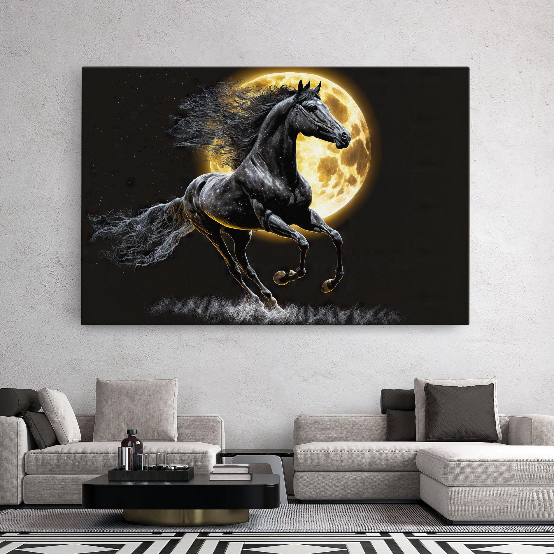 Vászonkép Gold Moon Horse mockup 2