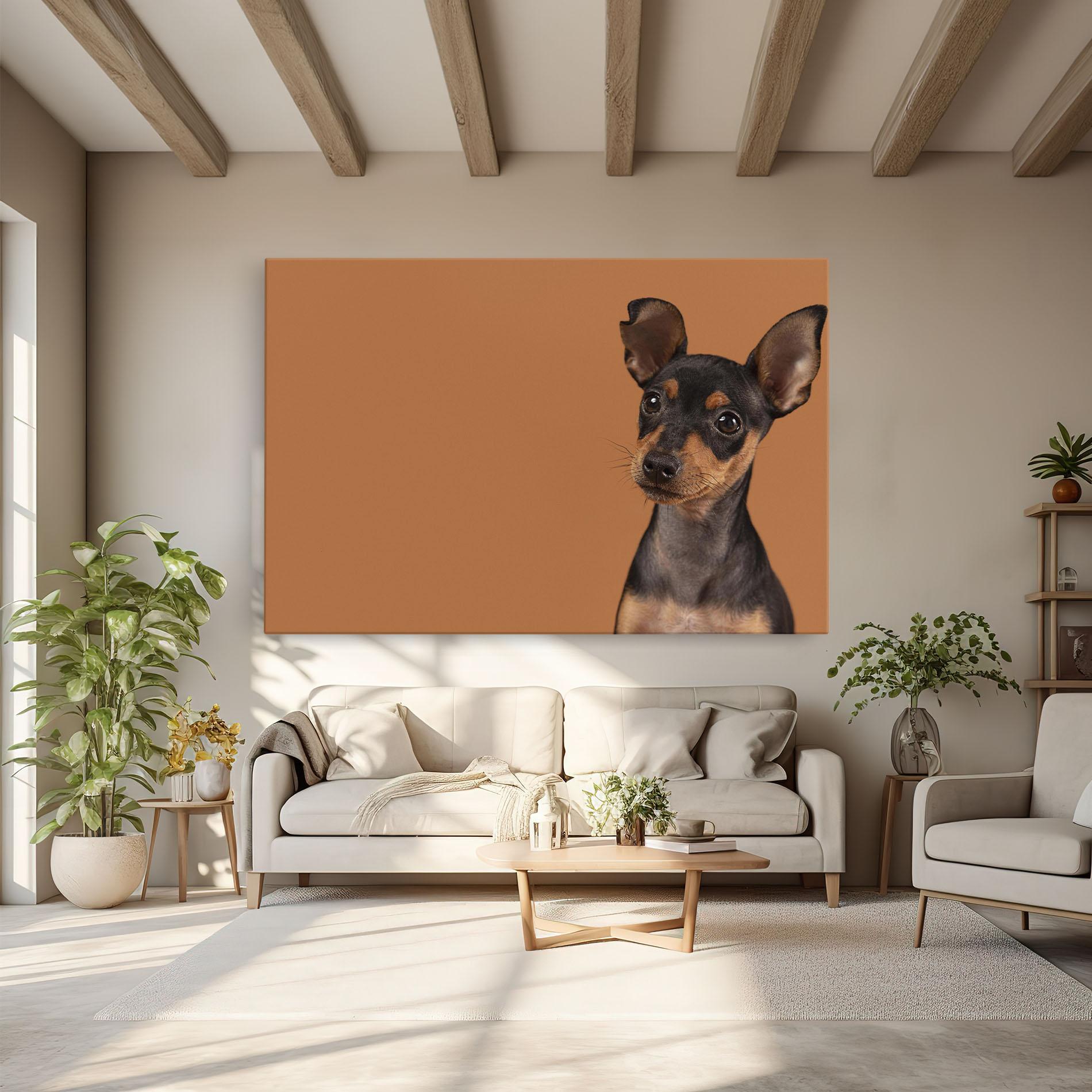 Vászonkép Cute Dog Portrait mockup 6