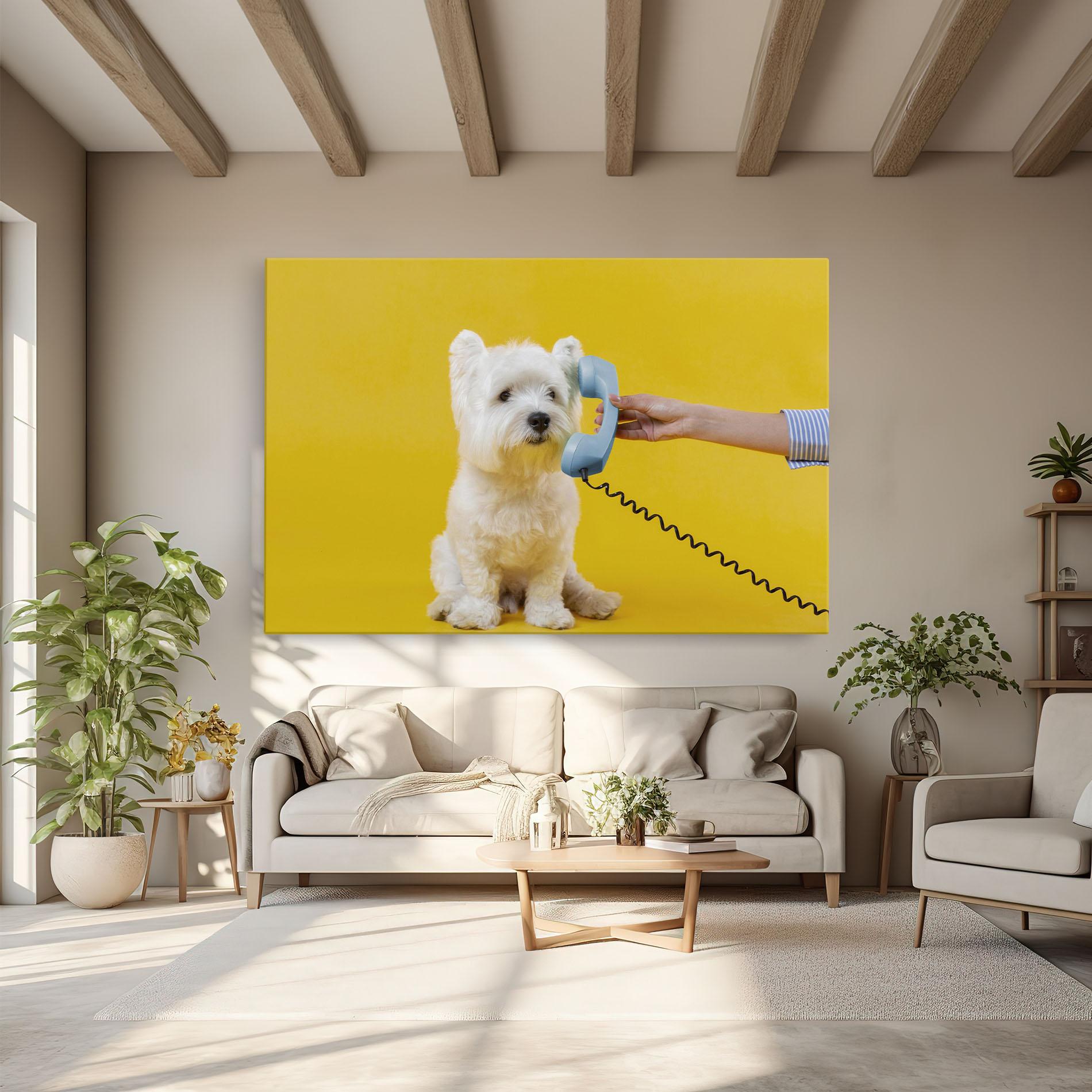 Vászonkép Cute Little Dog mockup 6