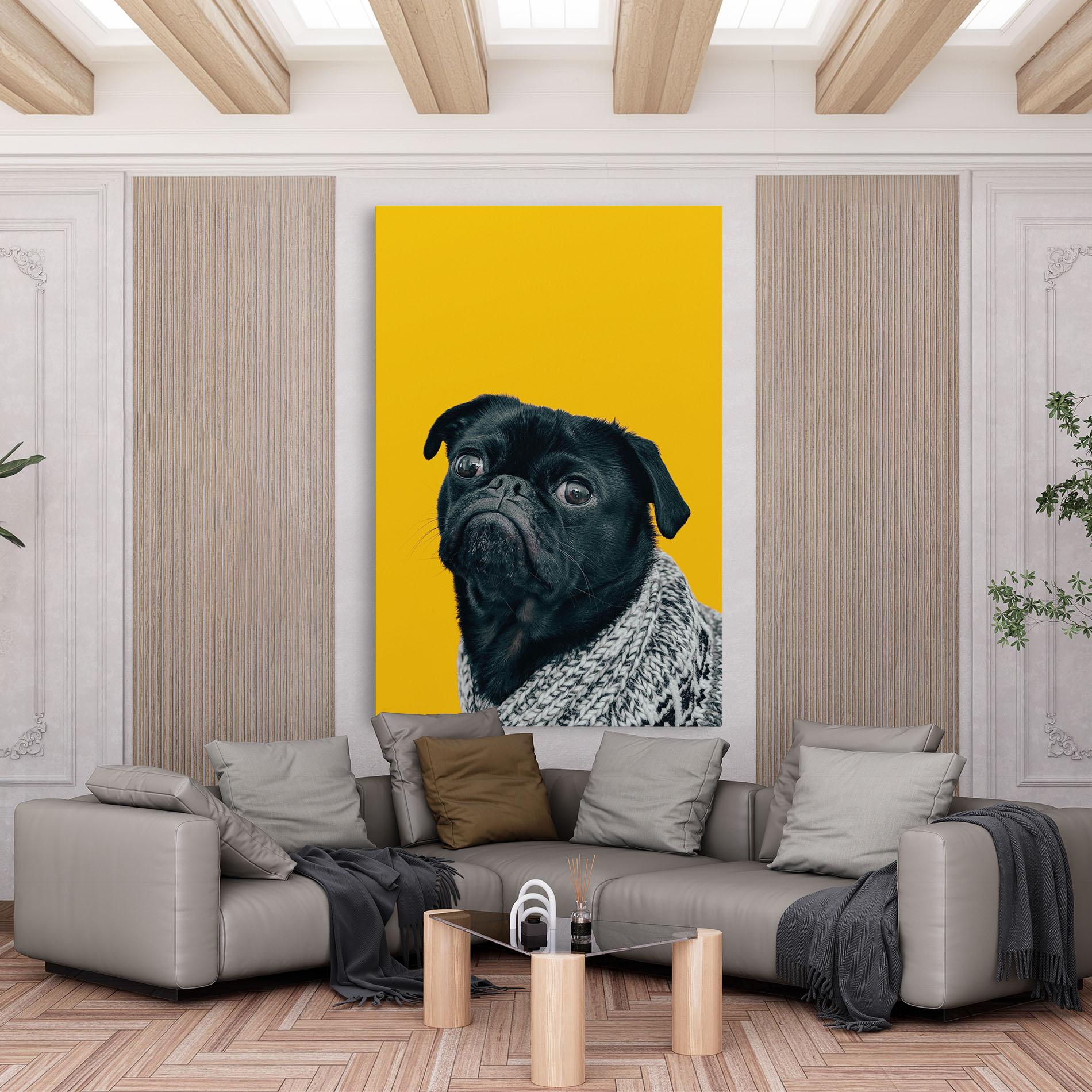 Vászonkép Black Pug mockup 6
