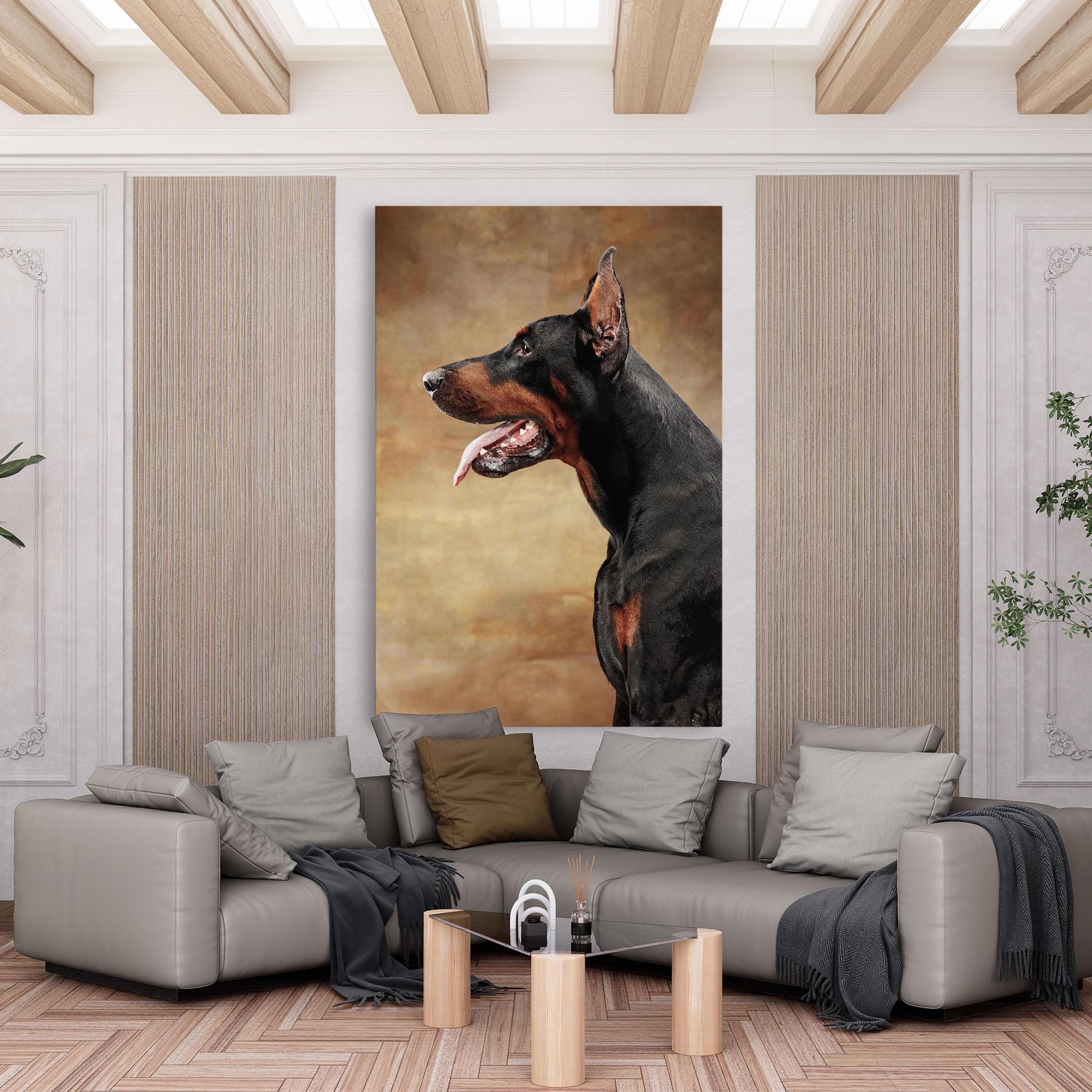 Vászonkép Doberman Pinscher mockup 6