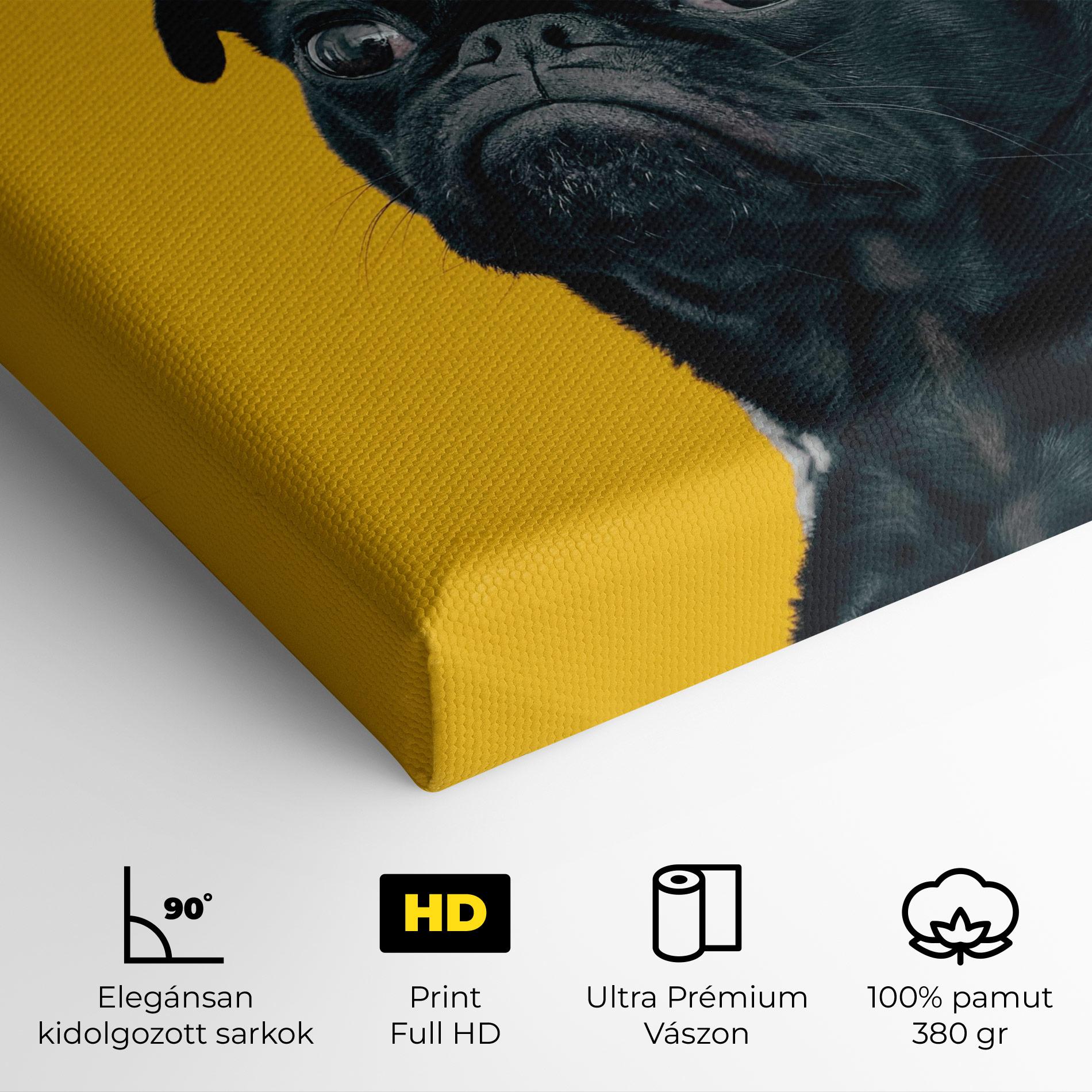 Vászonkép Black Pug mockup 4