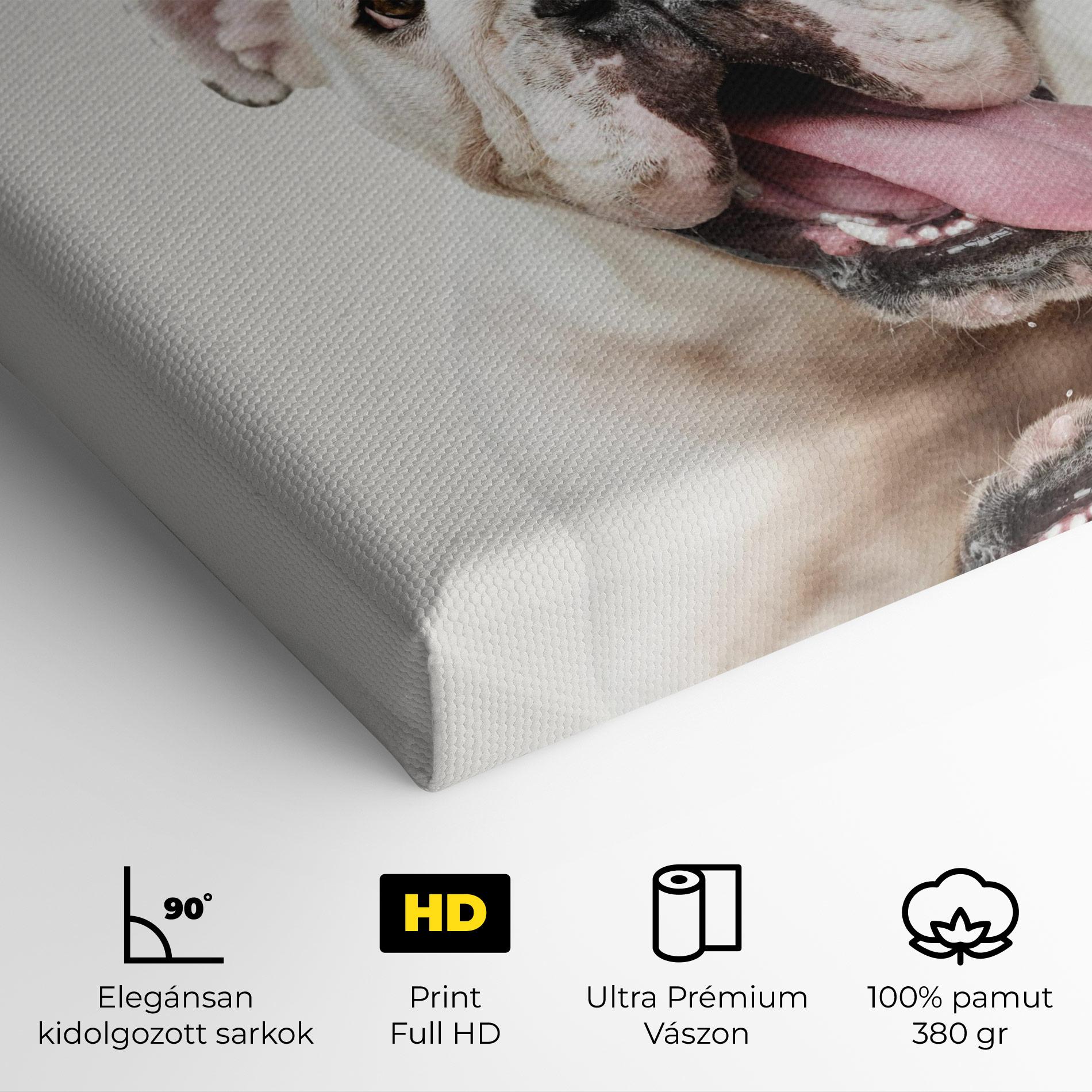 Vászonkép Bulldog Wearing Crown mockup 4