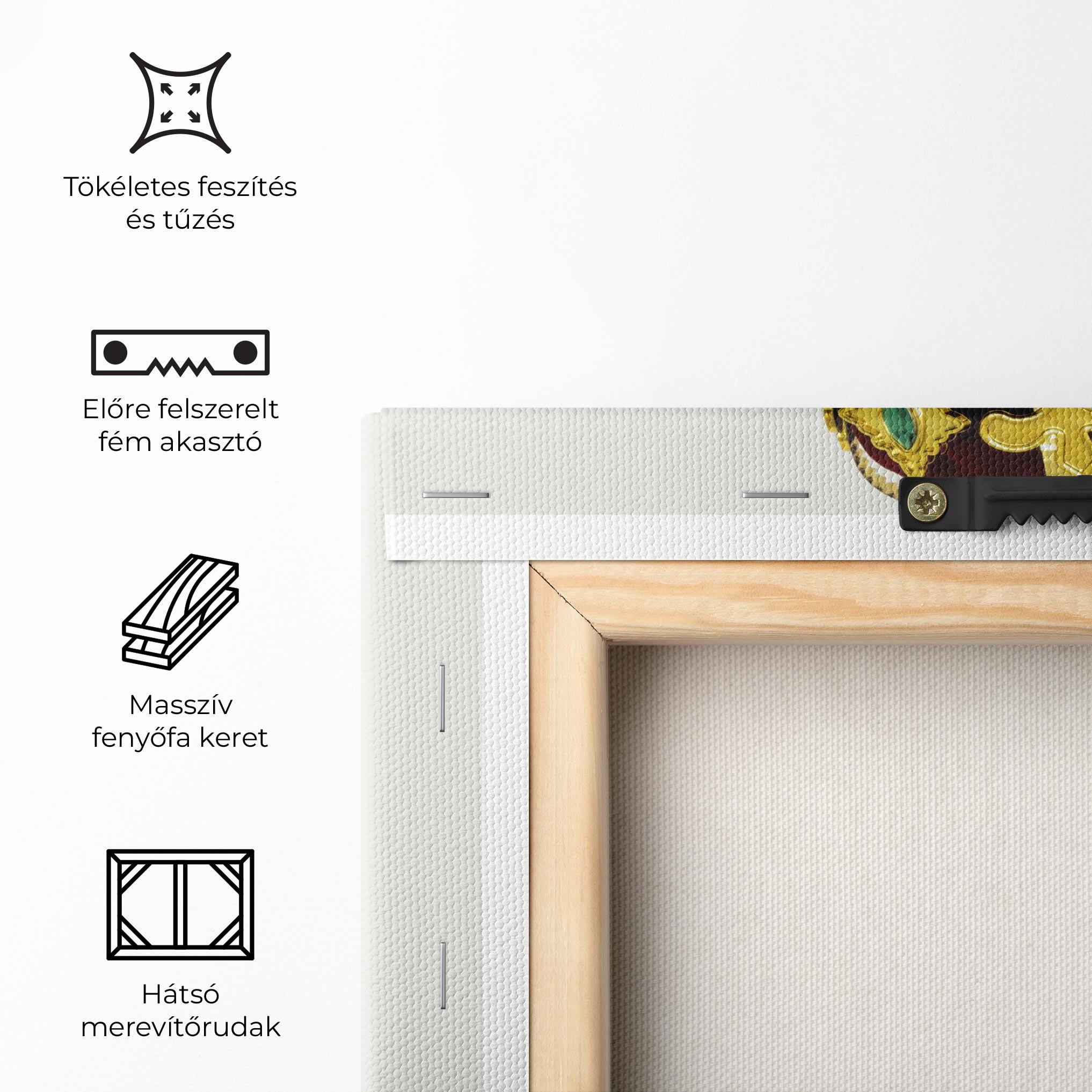 Vászonkép Bulldog Wearing Crown mockup 5