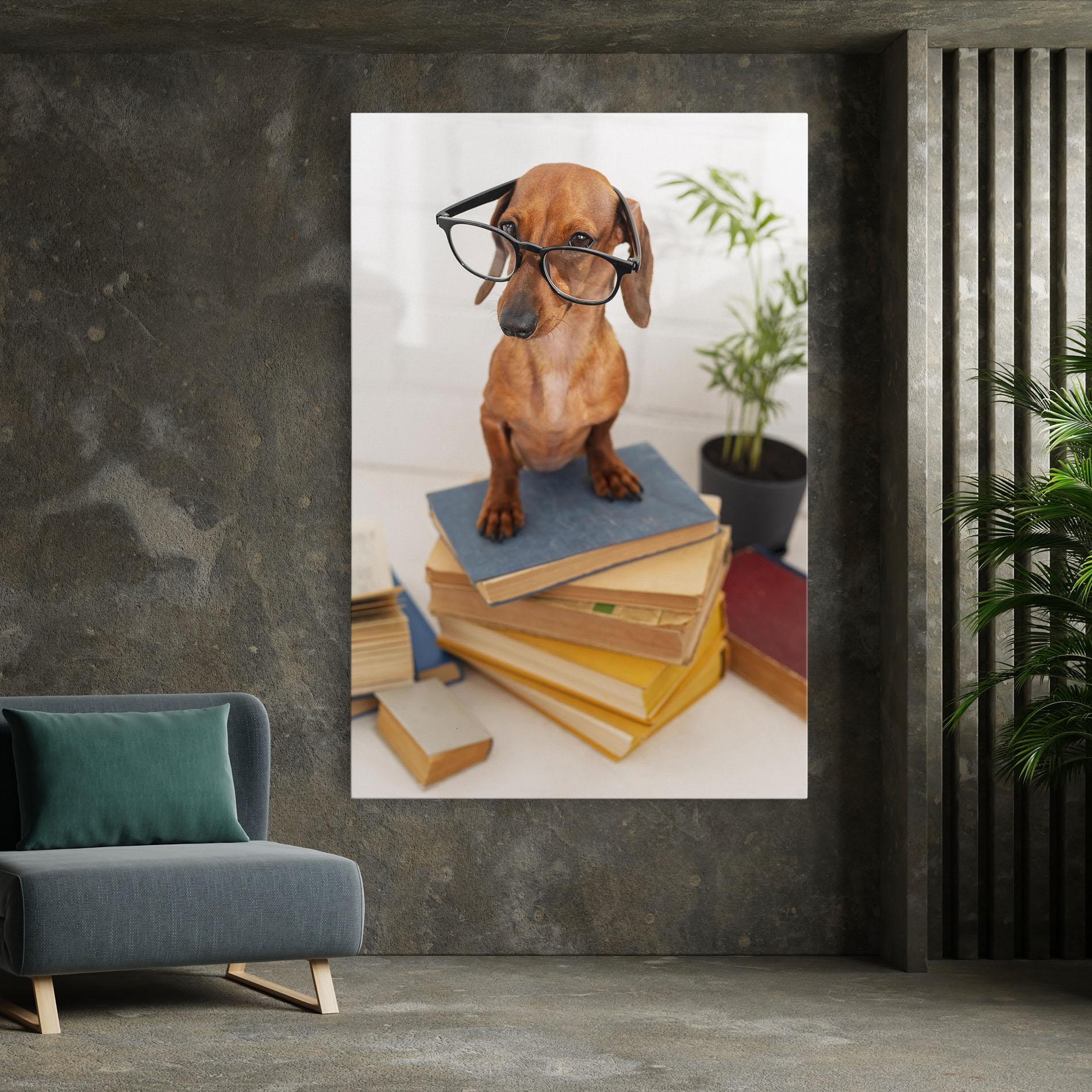 Vászonkép Books Cute Dog mockup 7