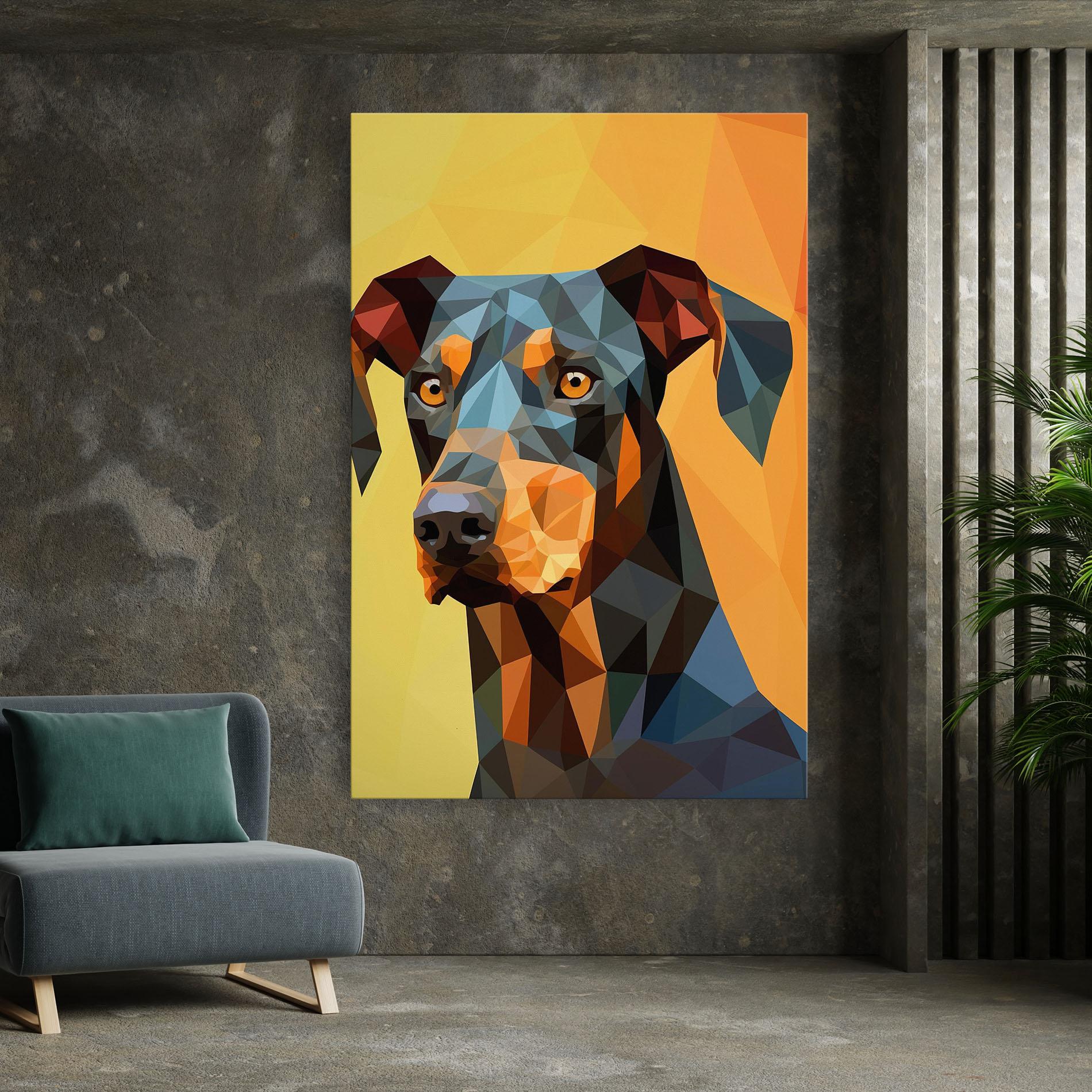 Vászonkép Digital Art Dog mockup 7