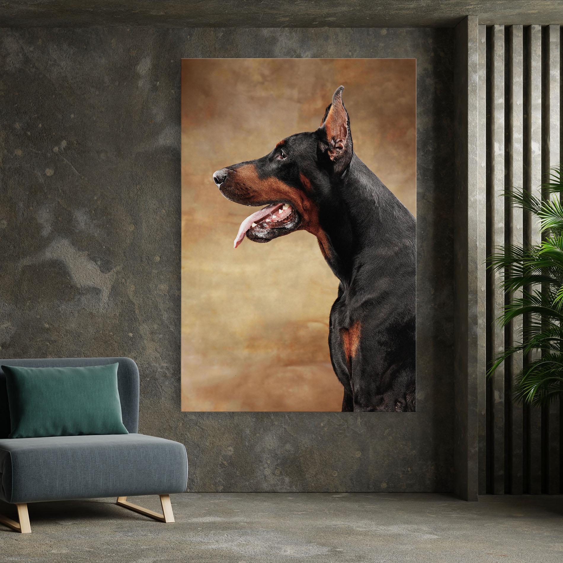 Vászonkép Doberman Pinscher mockup 7