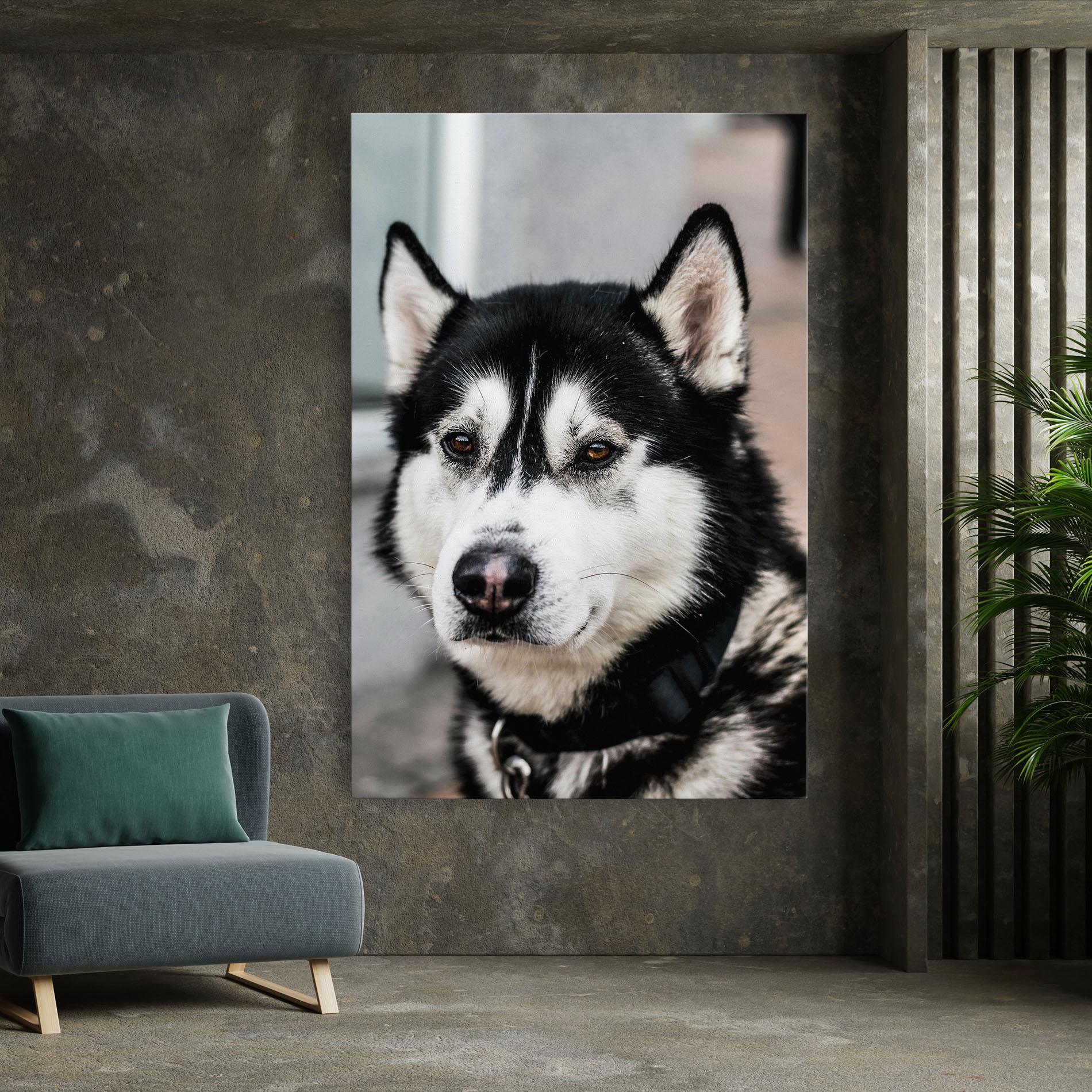 Vászonkép Husky Dog mockup 7