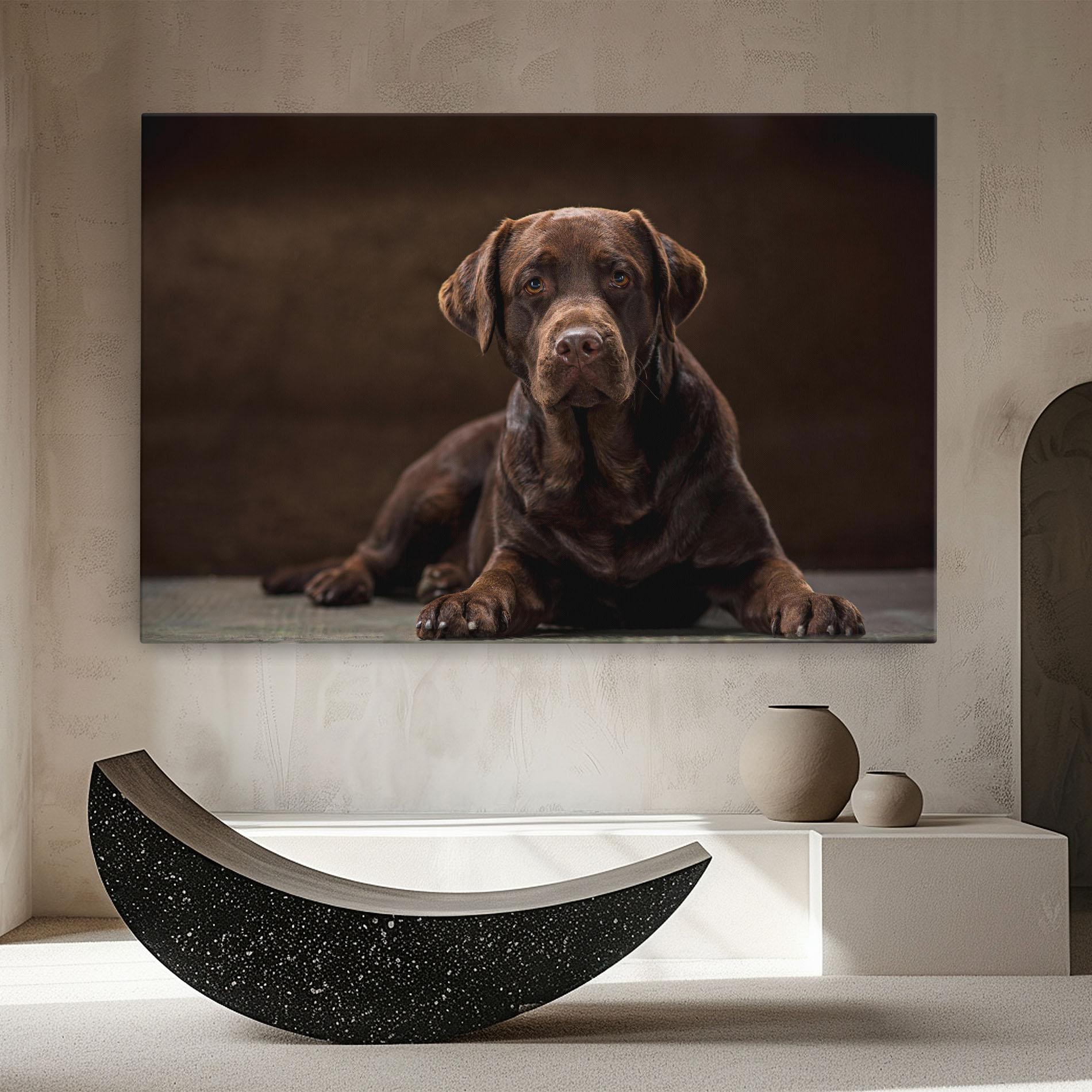 Vászonkép Cute Brown Labrador mockup 8