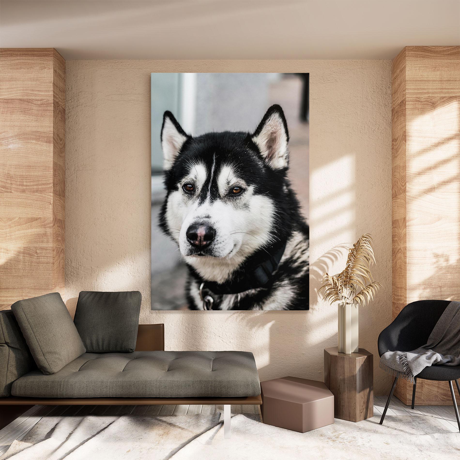 Vászonkép Husky Dog mockup 8