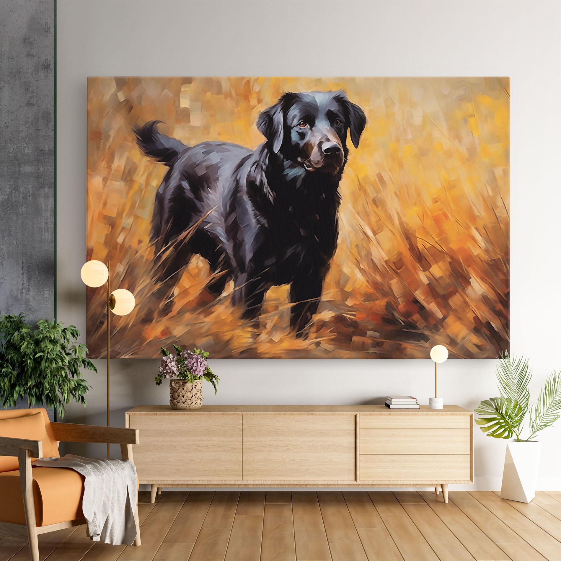 Vászonkép Black Pretty Dog mockup 9
