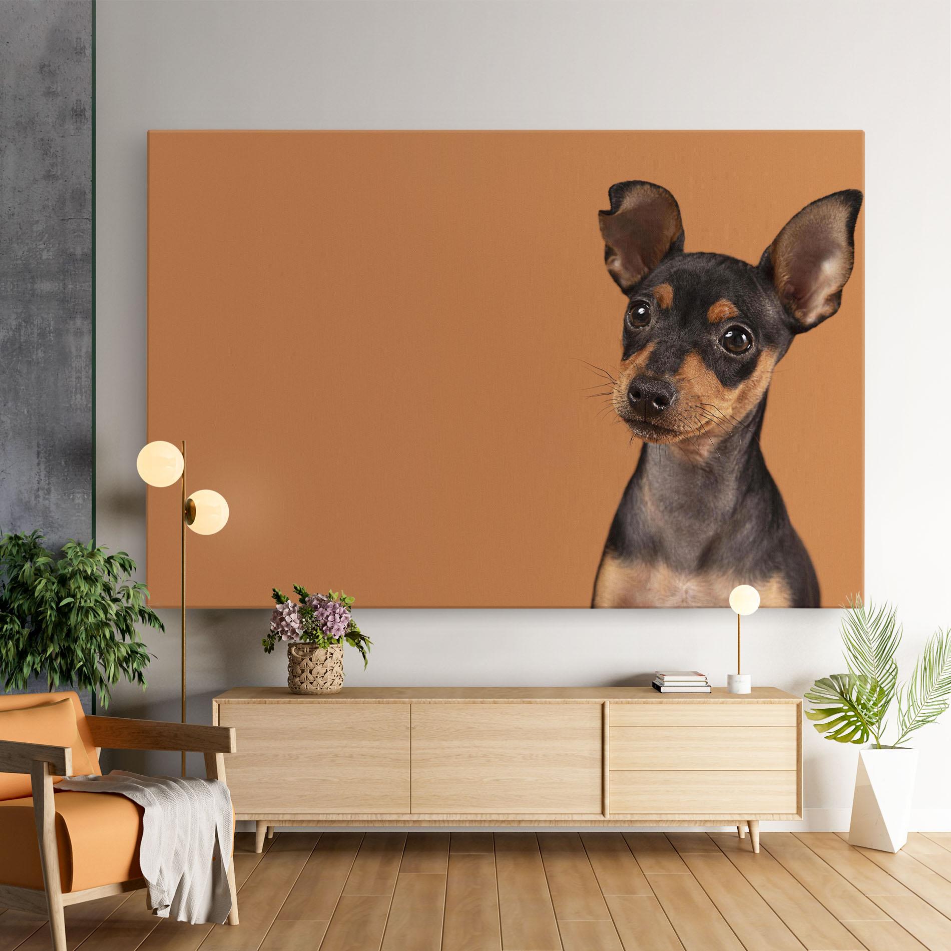 Vászonkép Cute Dog Portrait mockup 9