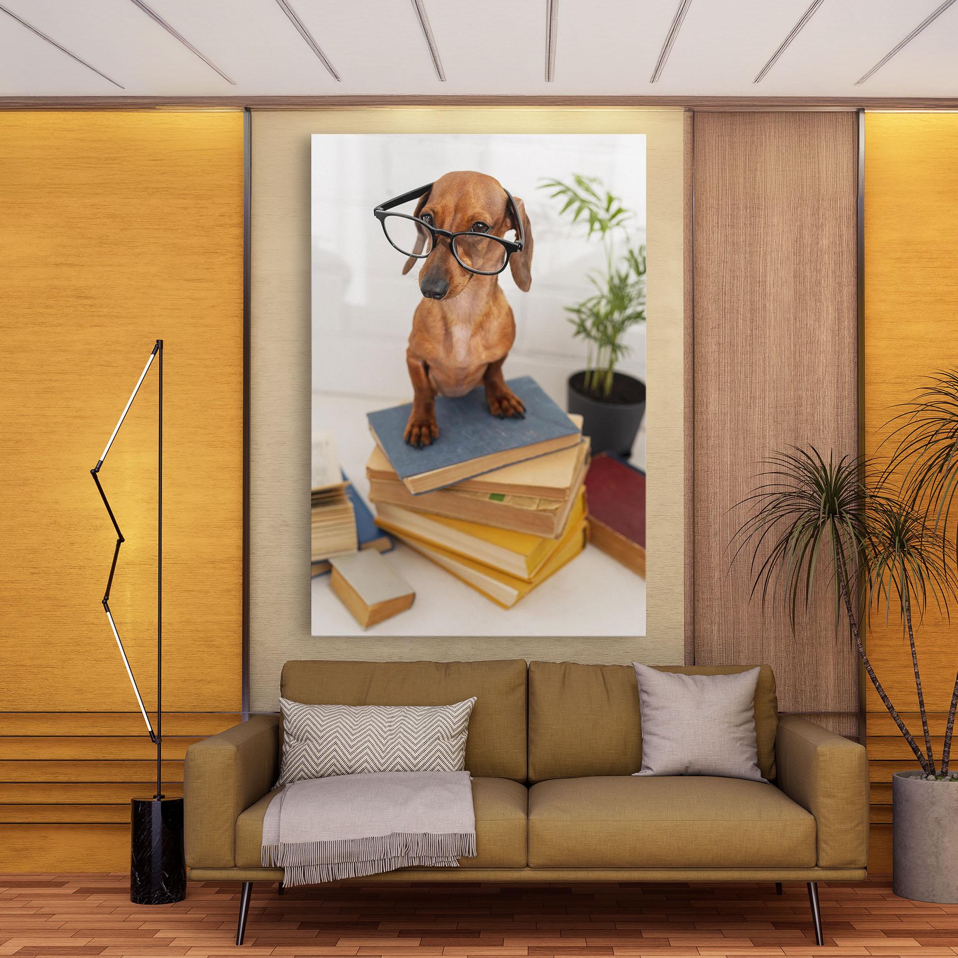 Vászonkép Books Cute Dog mockup 9