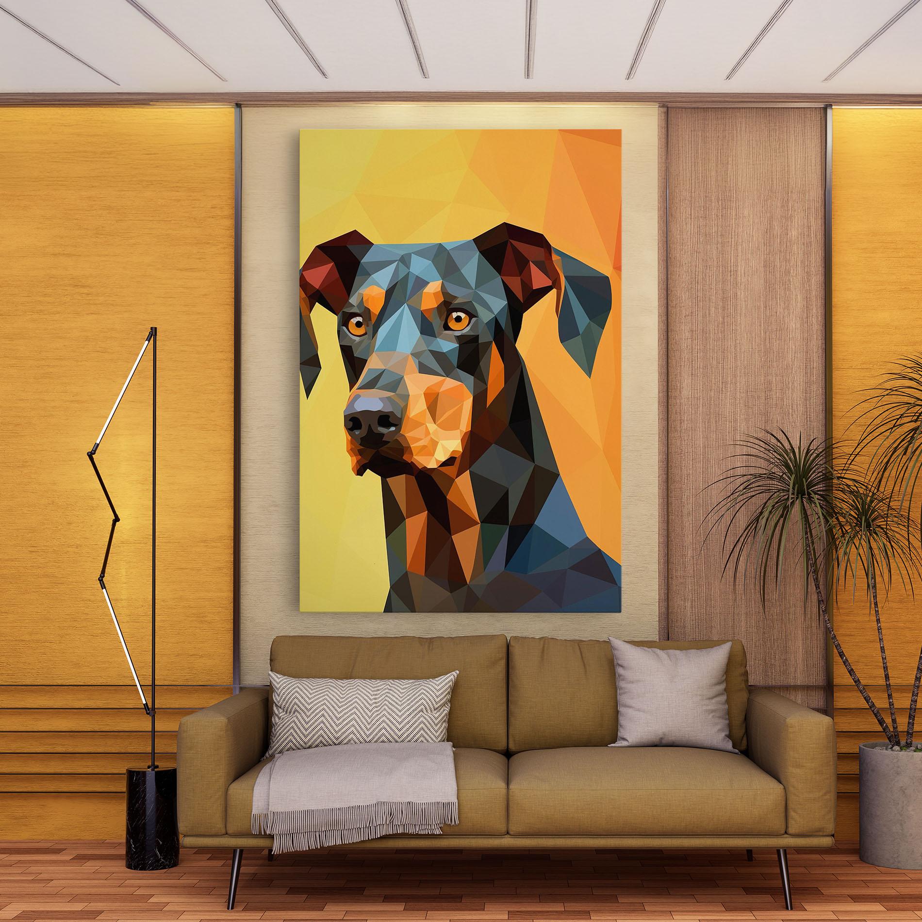 Vászonkép Digital Art Dog mockup 9