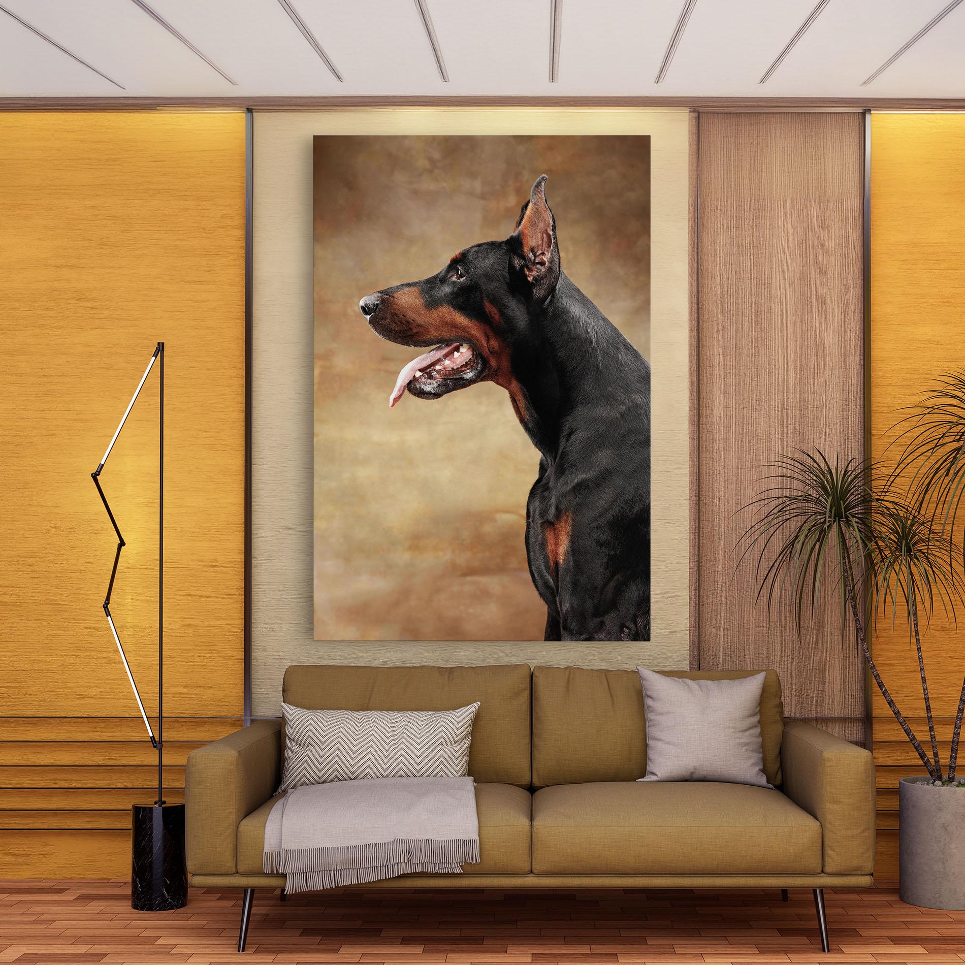 Vászonkép Doberman Pinscher mockup 9