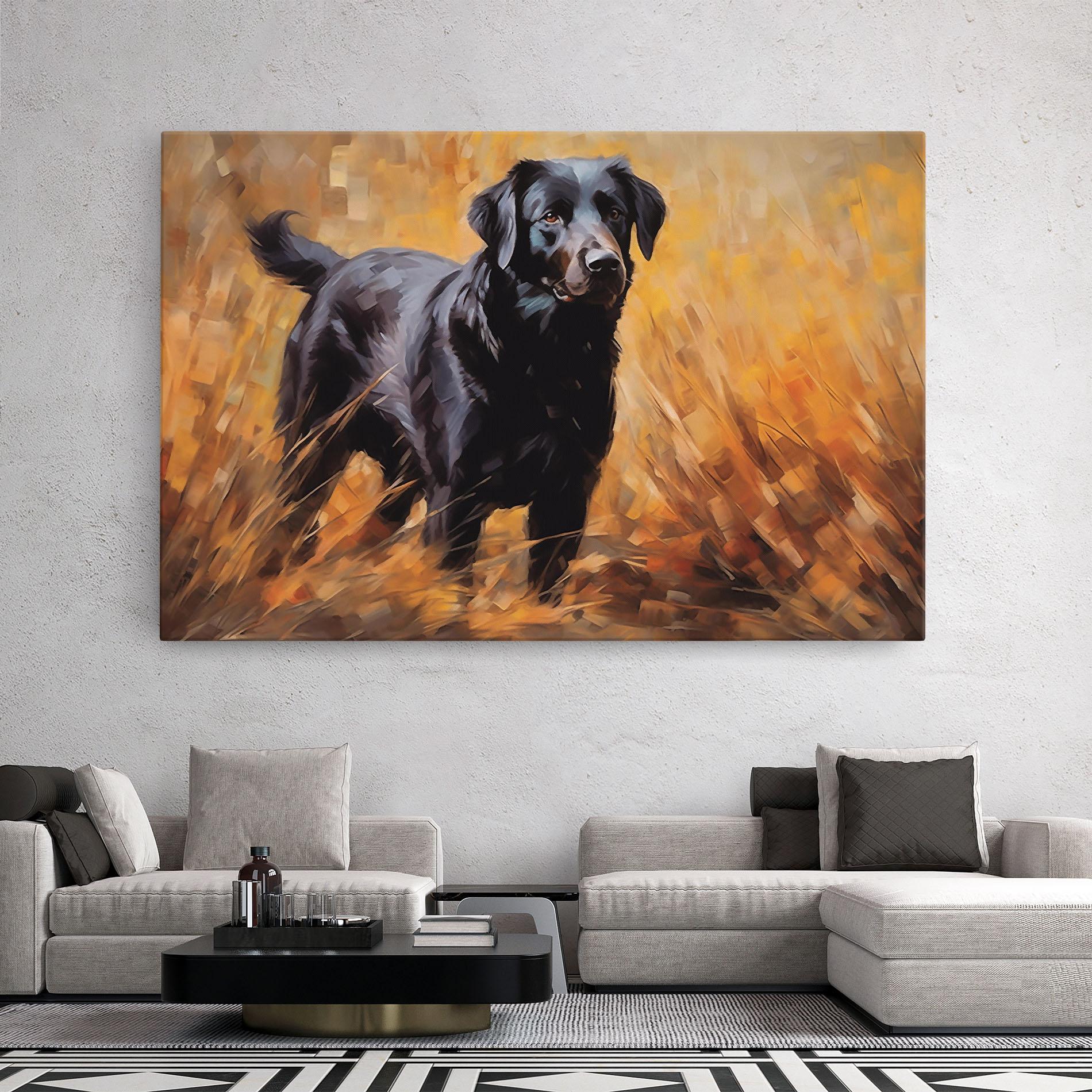 Vászonkép Black Pretty Dog mockup 2