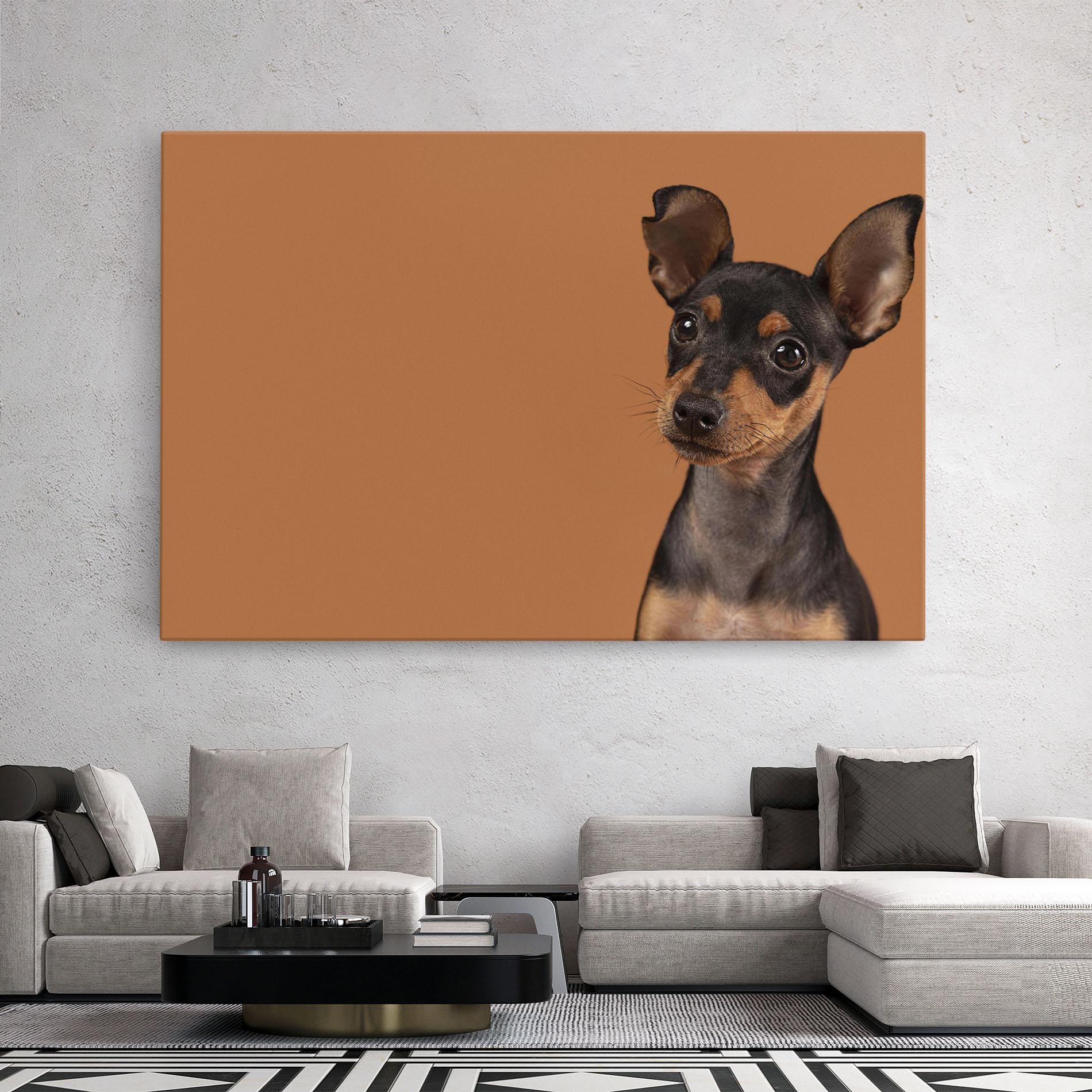 Vászonkép Cute Dog Portrait mockup 2