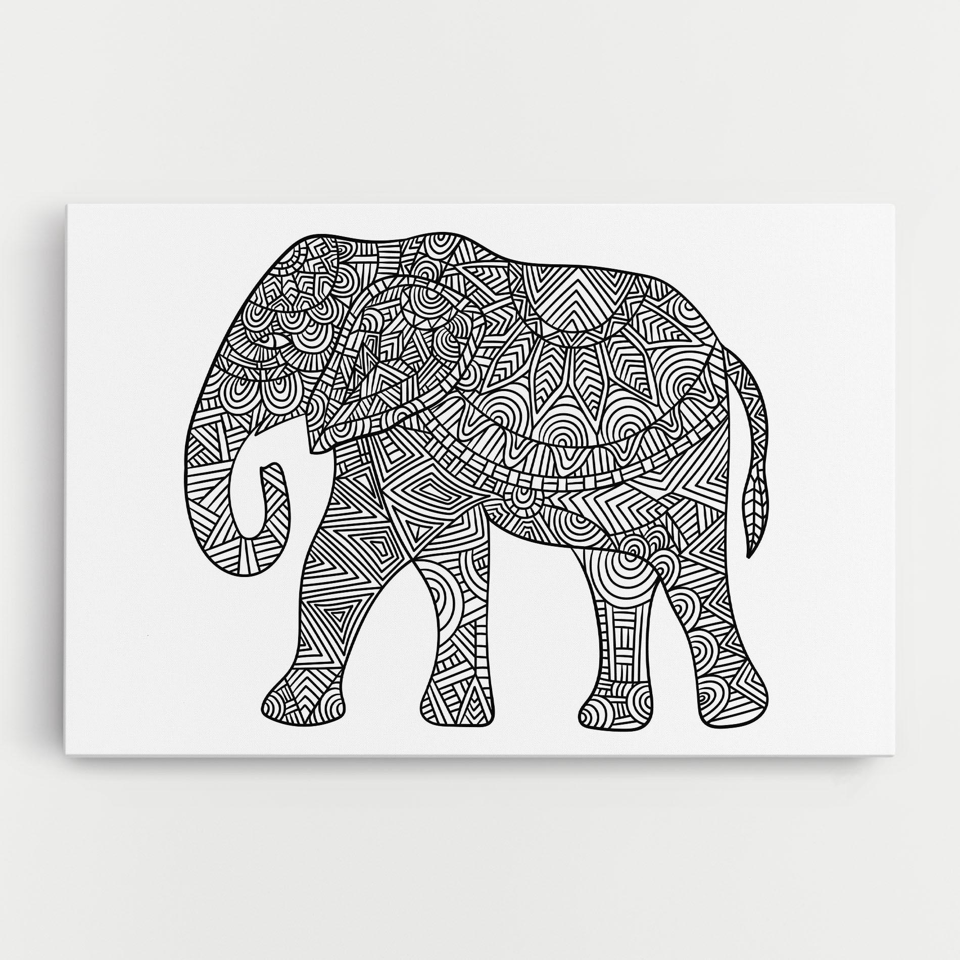 Vászonkép Elephant Mandala mockup 0