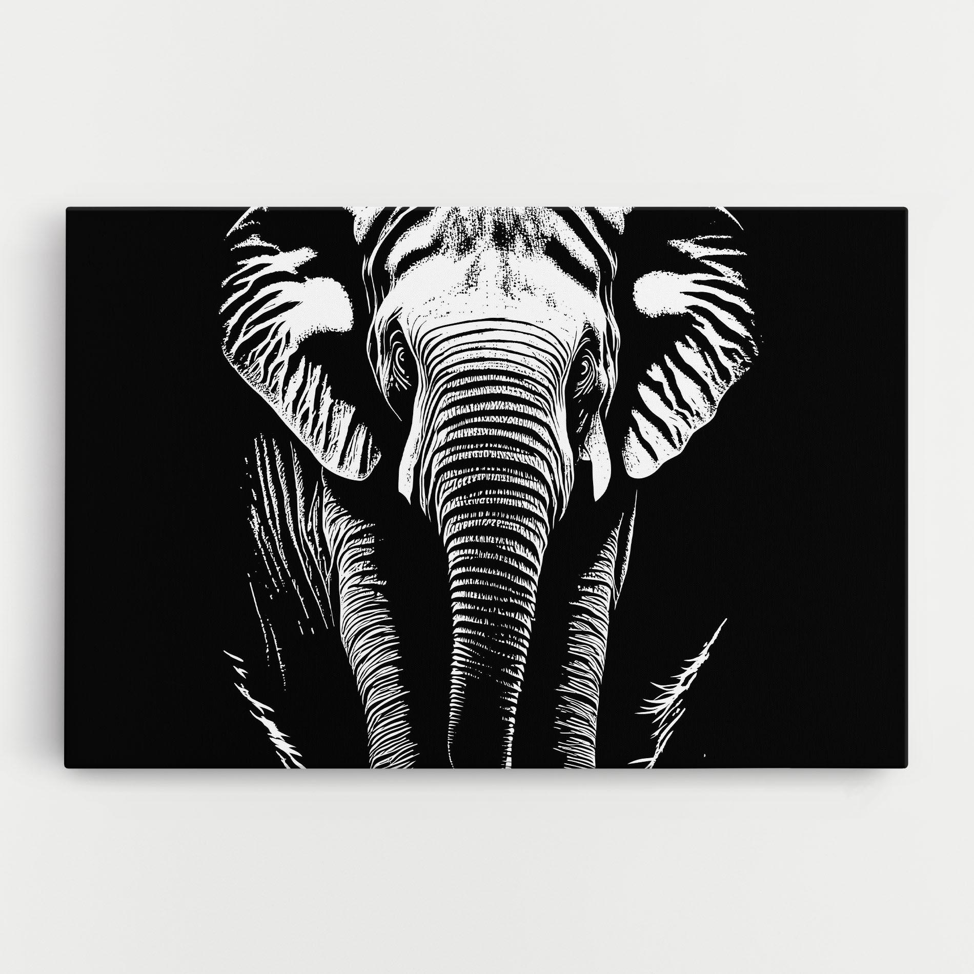 Vászonkép Elephant White Head mockup 0
