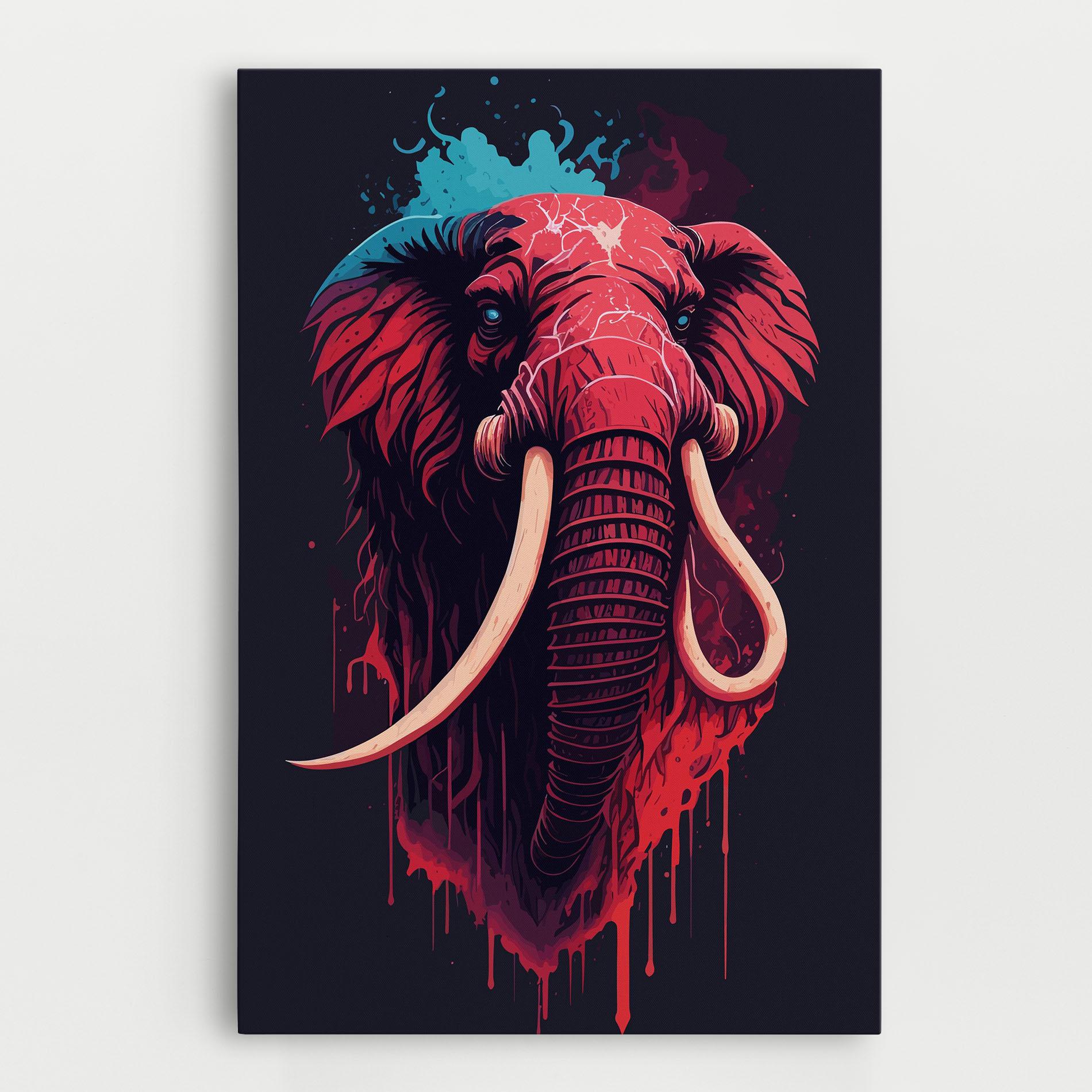 Vászonkép Blue Red Elephant mockup 0