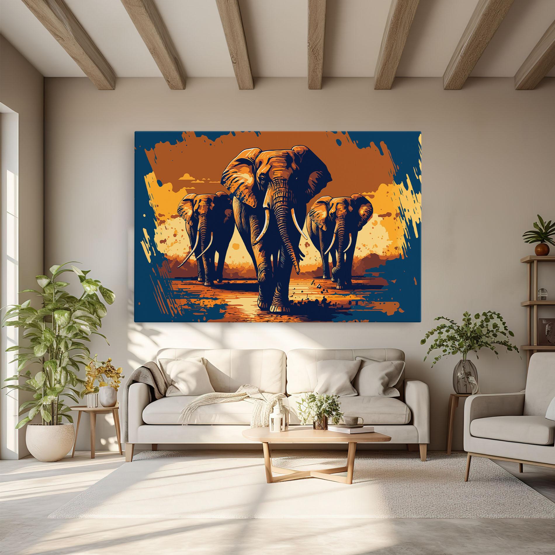 Vászonkép 3 Elephants mockup 6