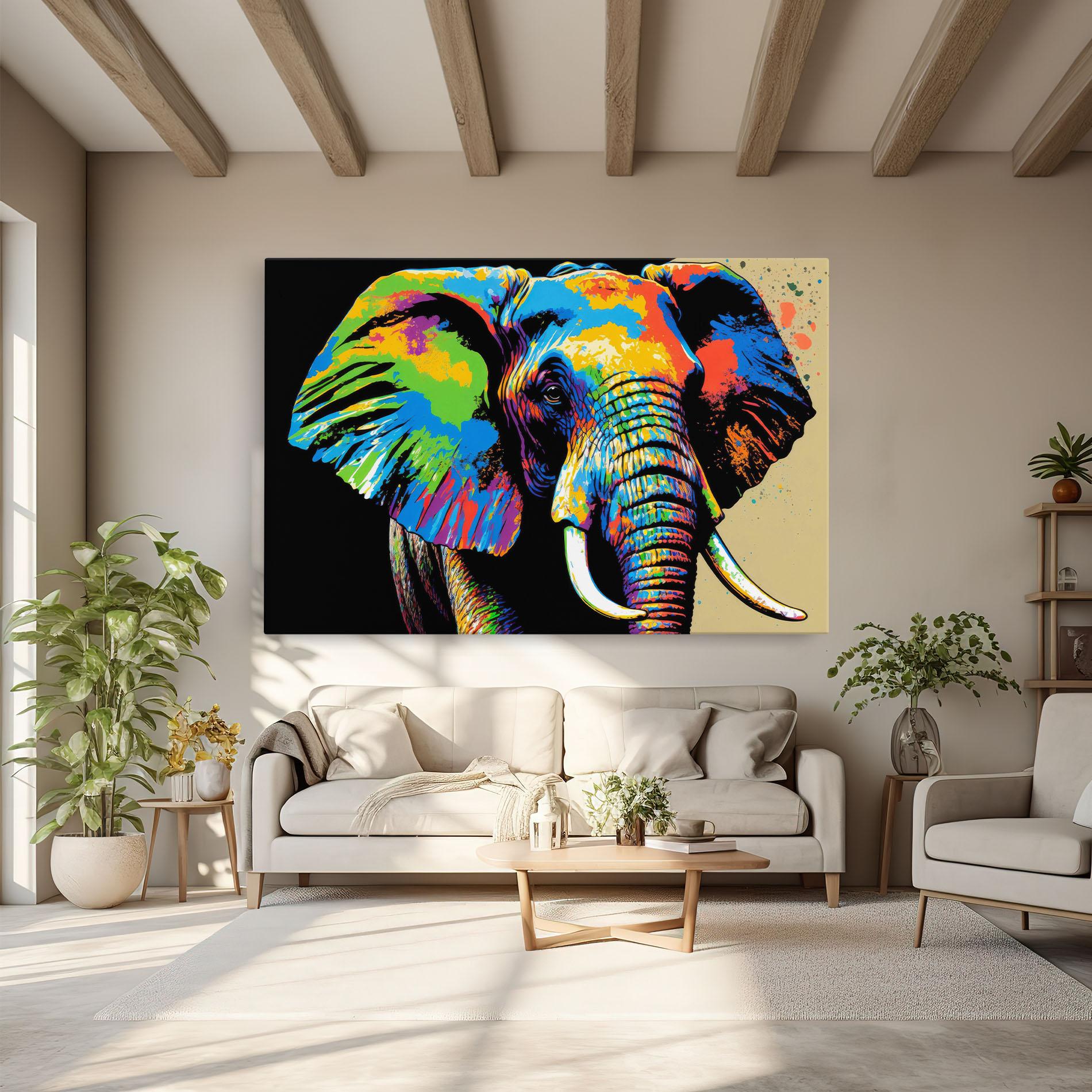 Vászonkép Elephant Portrait mockup 6